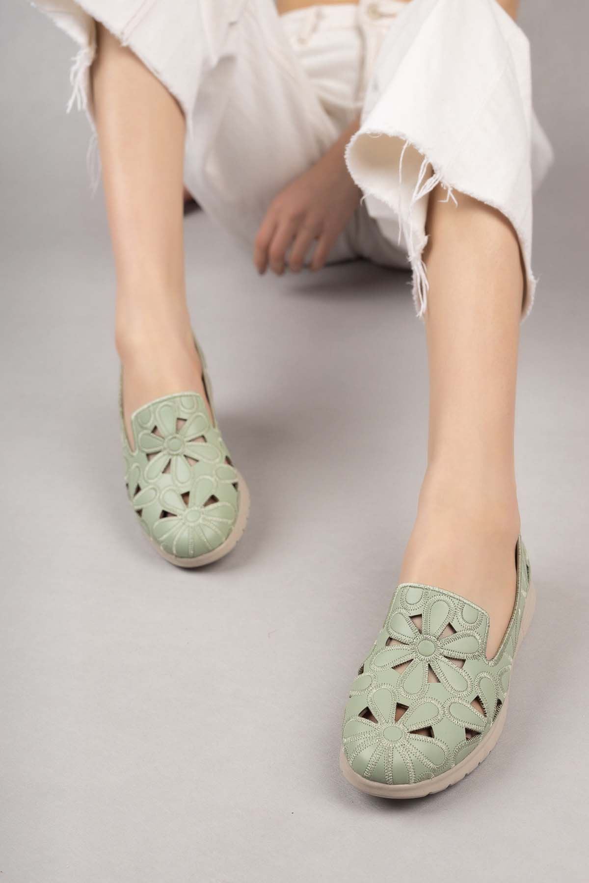 Freemax Kadın Babet Günlük Suni Deri Hafif Rahat Yazlık Ayakkabı Abb 210 Mint