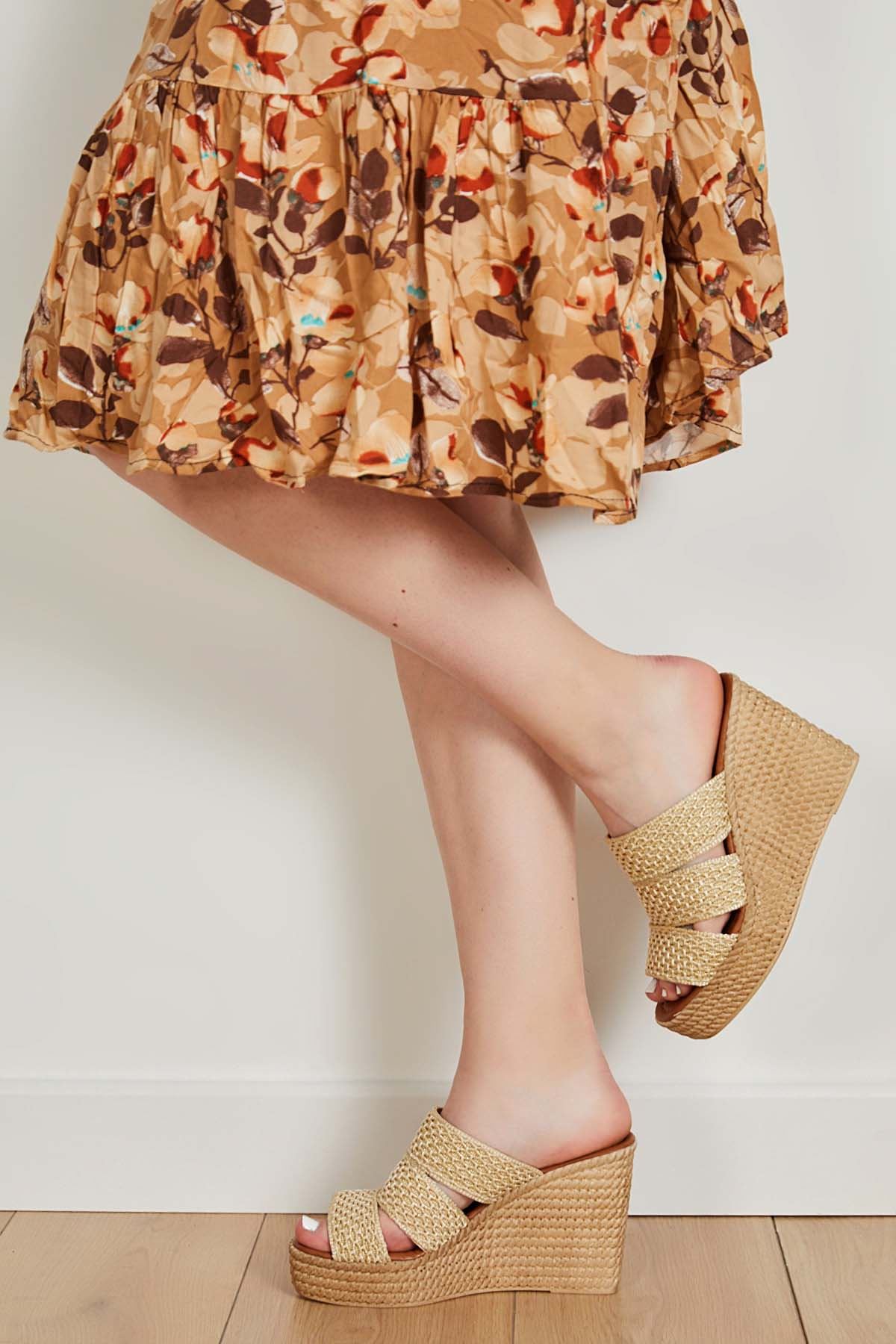 Freemax Kadın Yazlık Terlik Bej