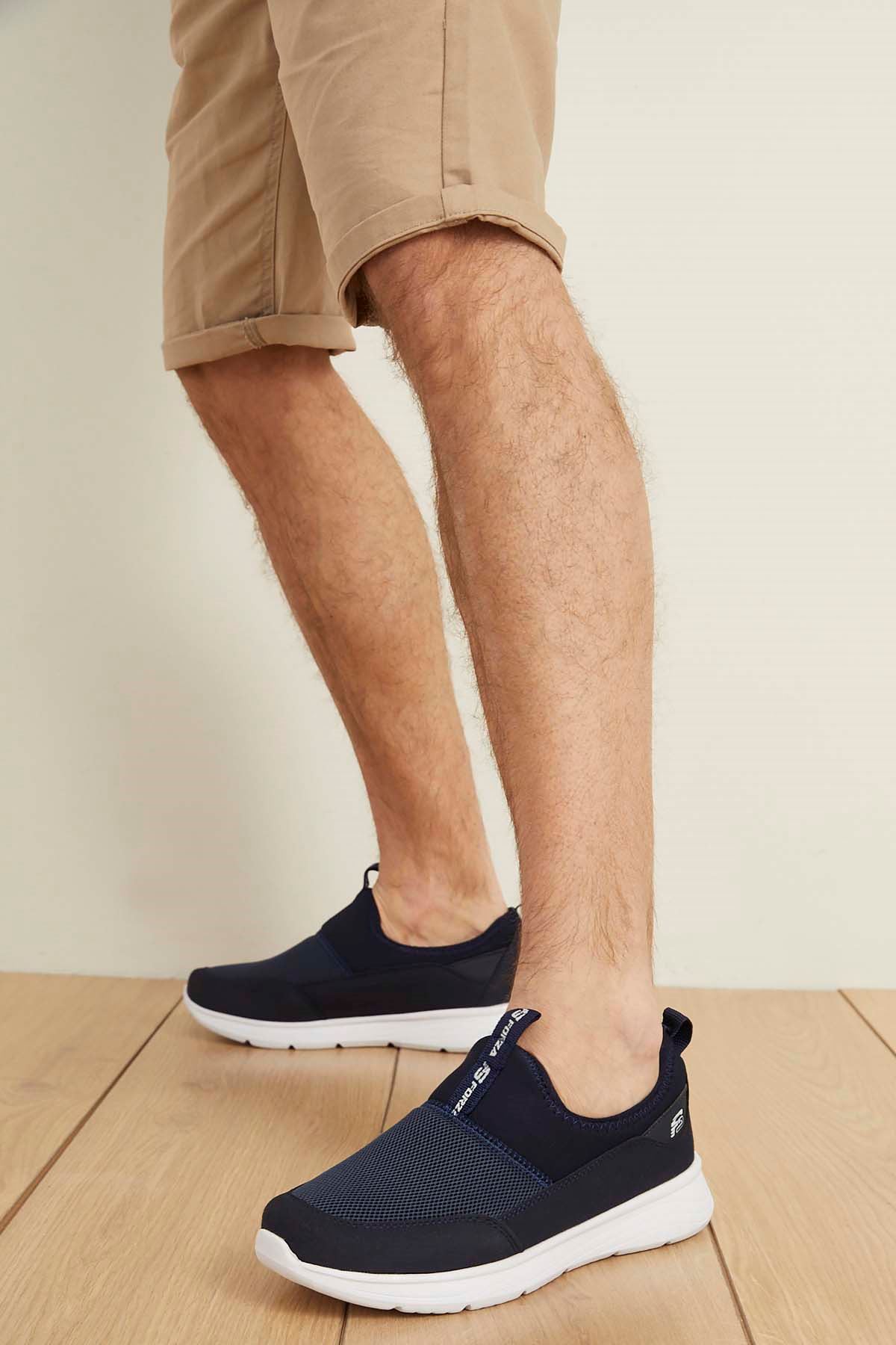 Freemax Unisex  Hafif Esnek Rahat Spor Sneaker Ayakkabı 1612 LACİVERT BEYAZ