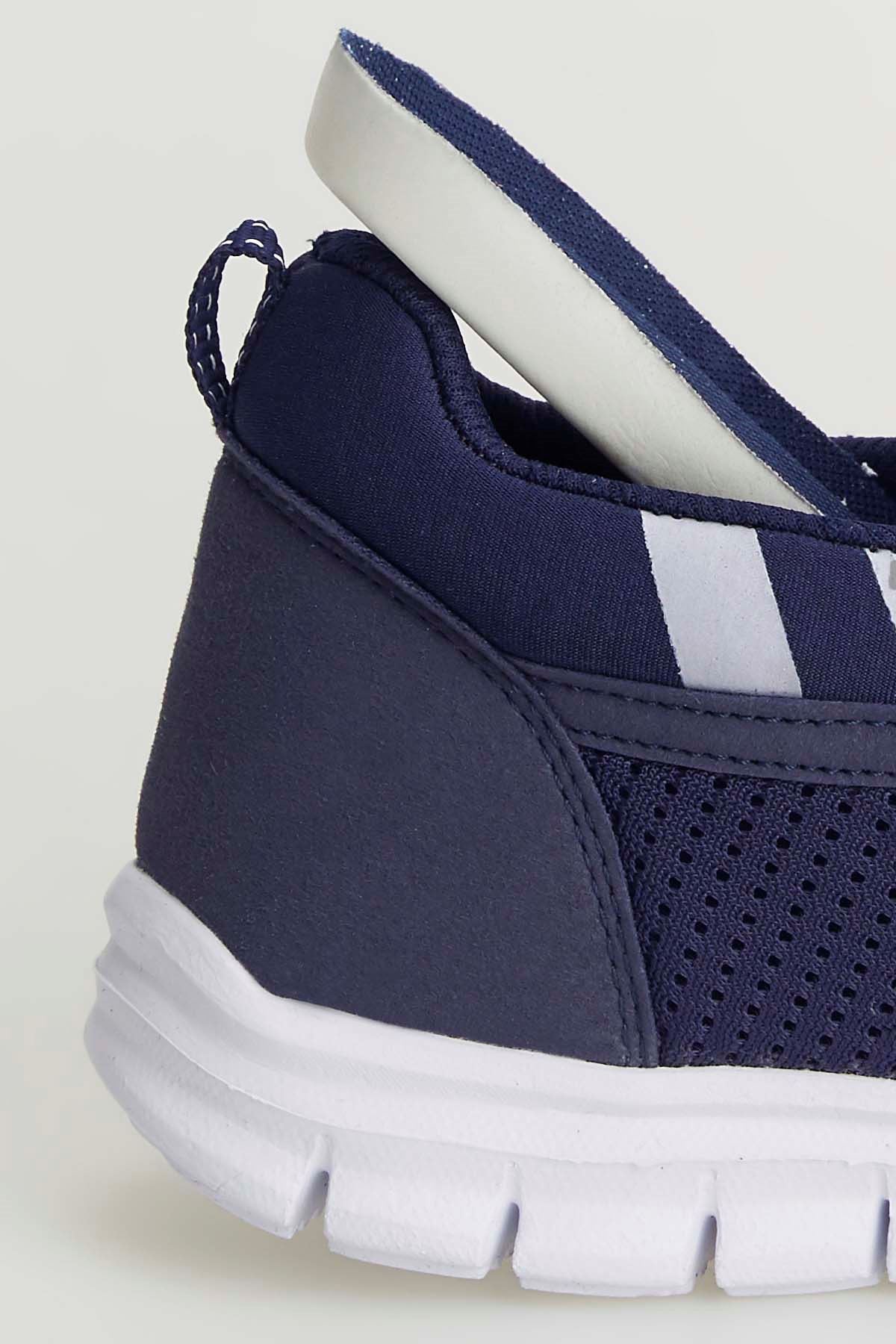 Freemax Unisex  Konforlu Yürüyüş Spor Sneaker Ayakkabı LACİVERT BEYAZ