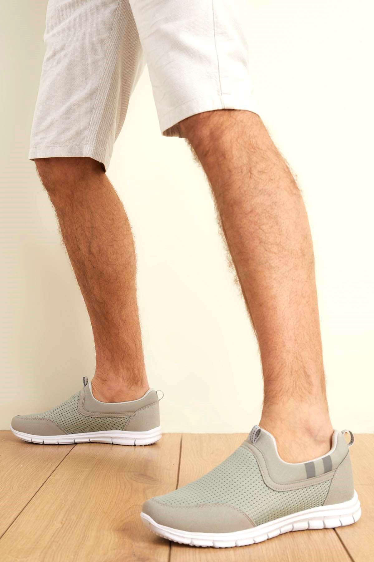 Freemax Unisex  Konforlu Yürüyüş Spor Sneaker Ayakkabı Buz Gri