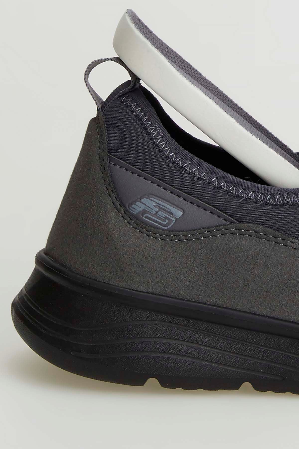 Freemax Unisex  Hafif Esnek Rahat Spor Sneaker Ayakkabı 1612 Füme Siyah