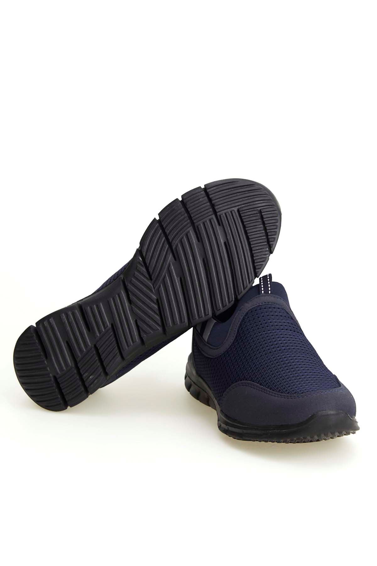 Freemax Unisex  Konforlu Yürüyüş Spor Sneaker Ayakkabı Lacivert Siyah
