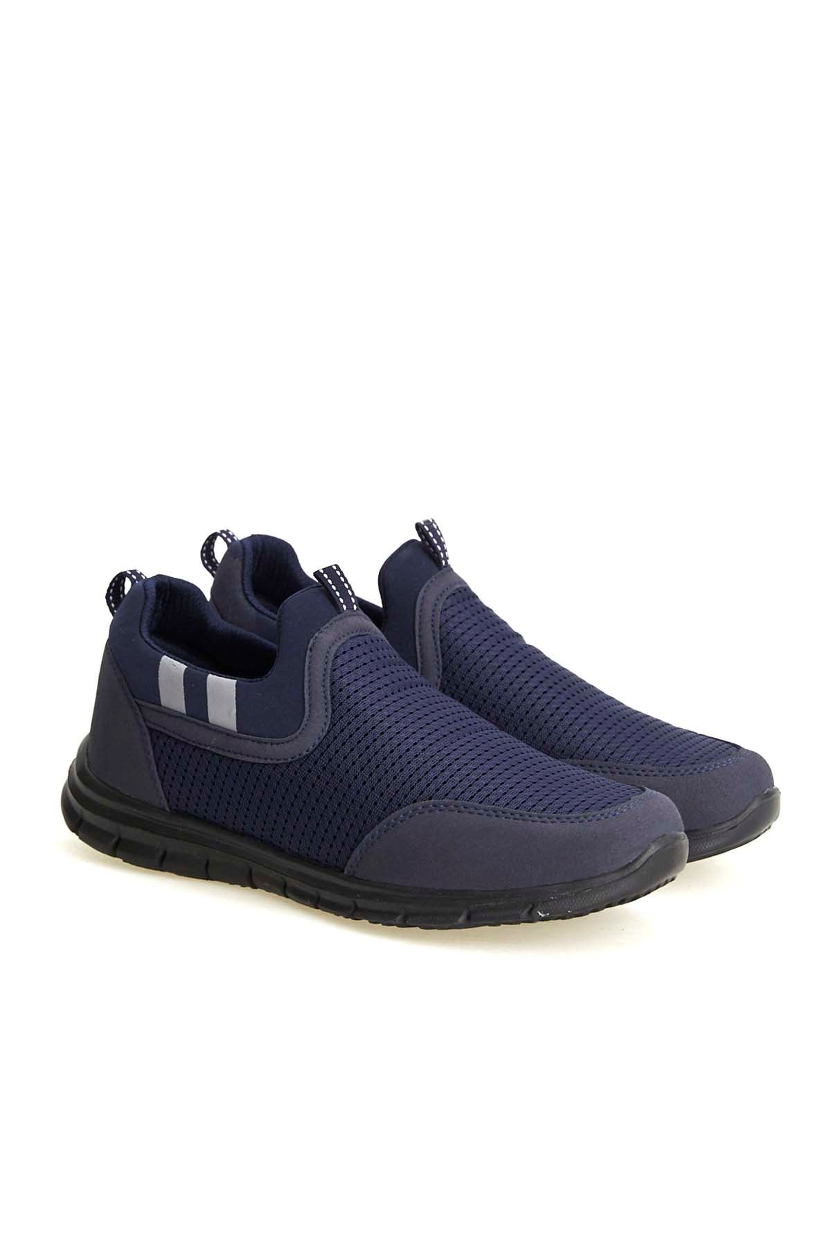 Freemax Unisex  Konforlu Yürüyüş Spor Sneaker Ayakkabı Lacivert Siyah