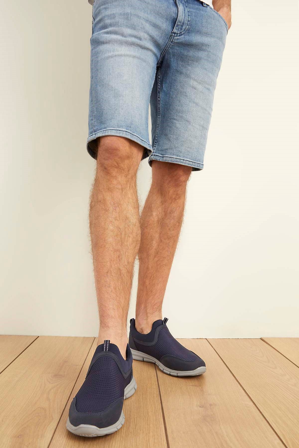 Freemax Unisex  Konforlu Yürüyüş Spor Sneaker Ayakkabı Lacivert Buz