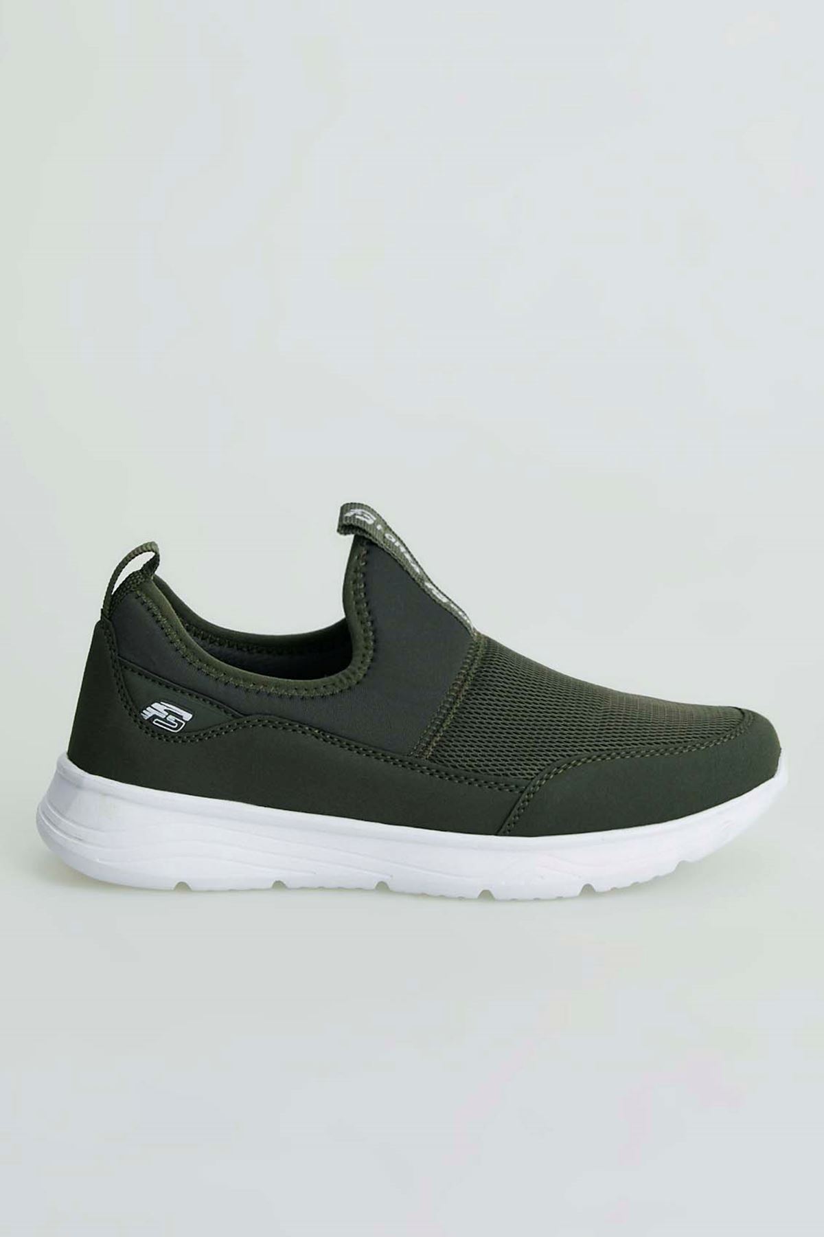 Freemax Unisex  Hafif Esnek Rahat Spor Sneaker Ayakkabı 1612 Haki Beyaz
