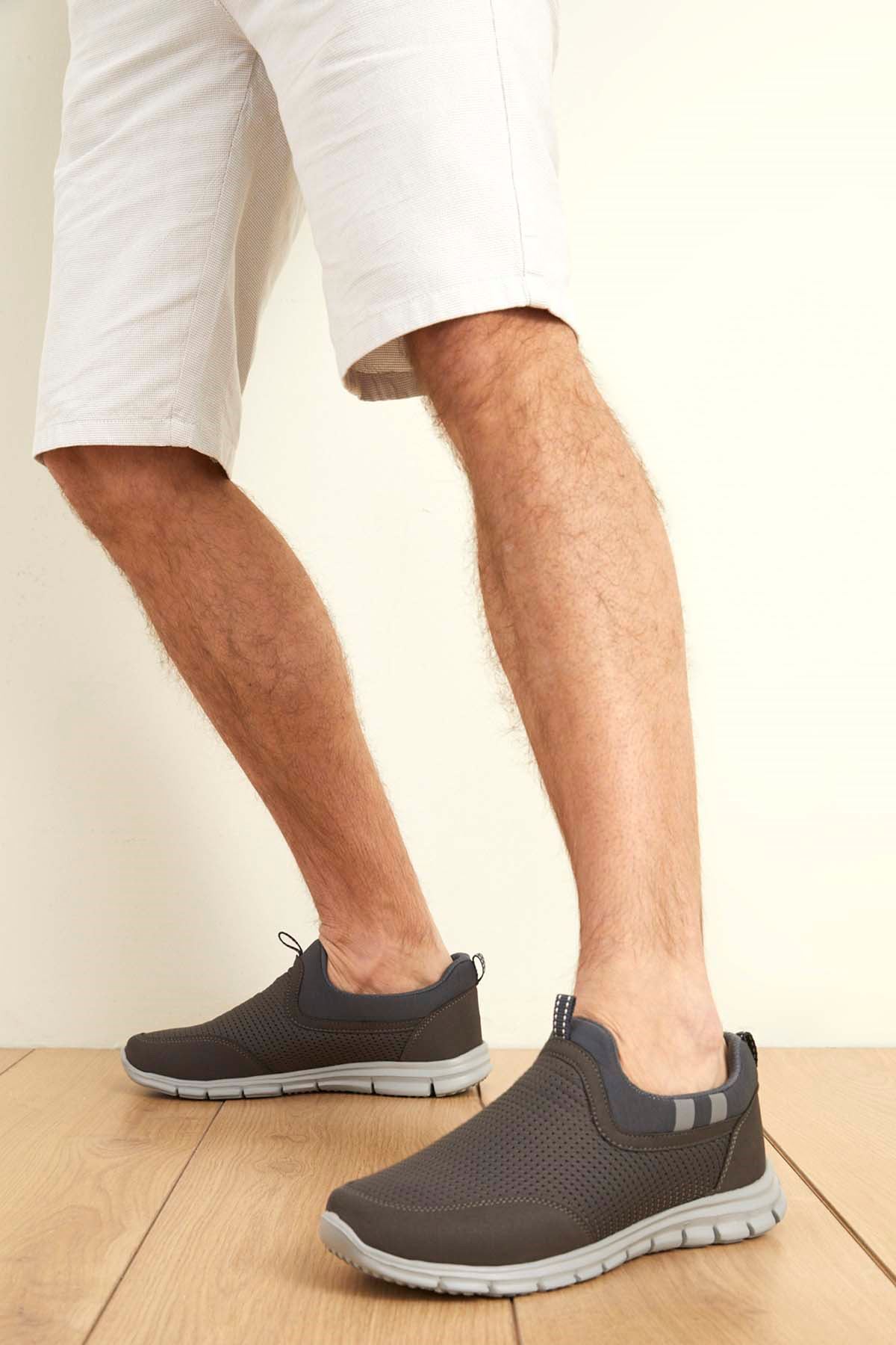 Freemax Unisex  Konforlu Yürüyüş Spor Sneaker Ayakkabı Füme Buz