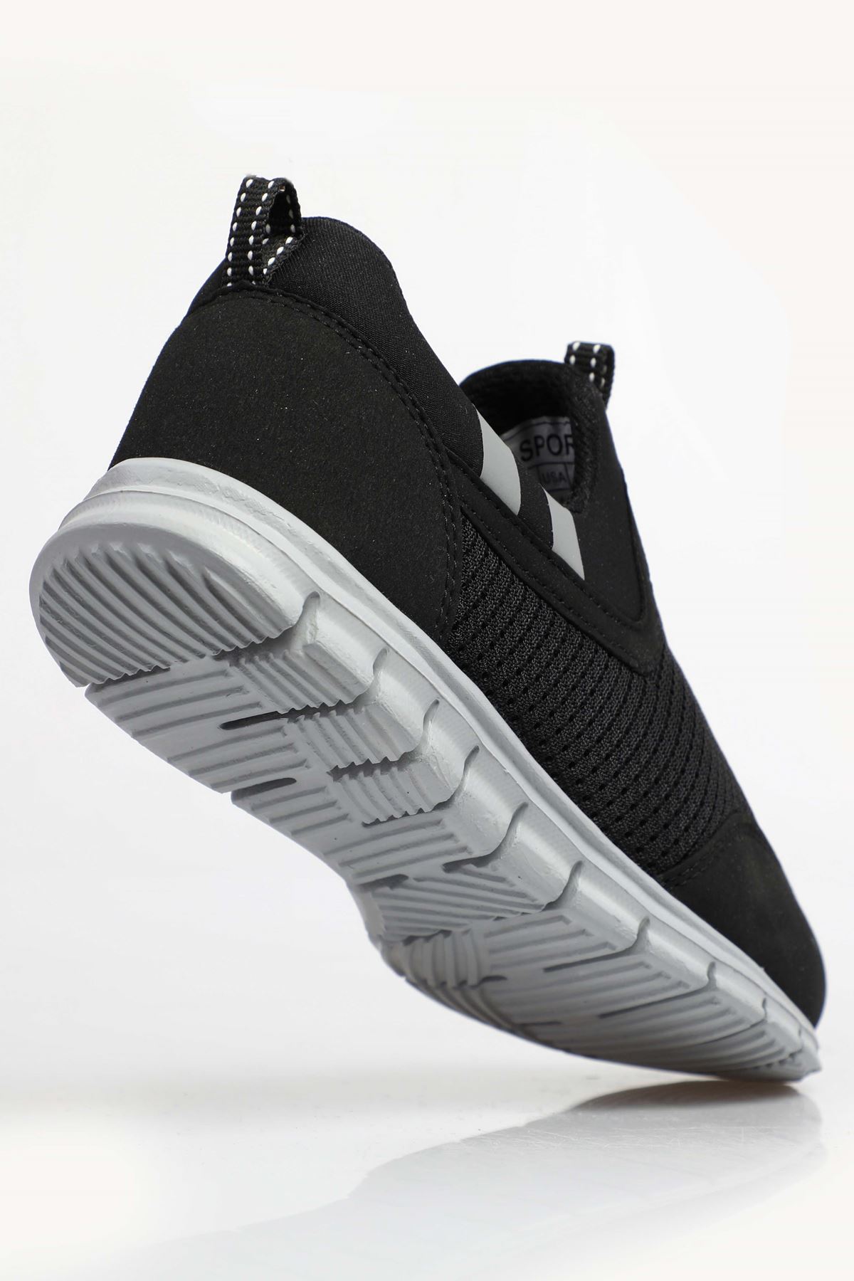 Freemax Unisex  Konforlu Yürüyüş Spor Sneaker Ayakkabı Siyah Buz