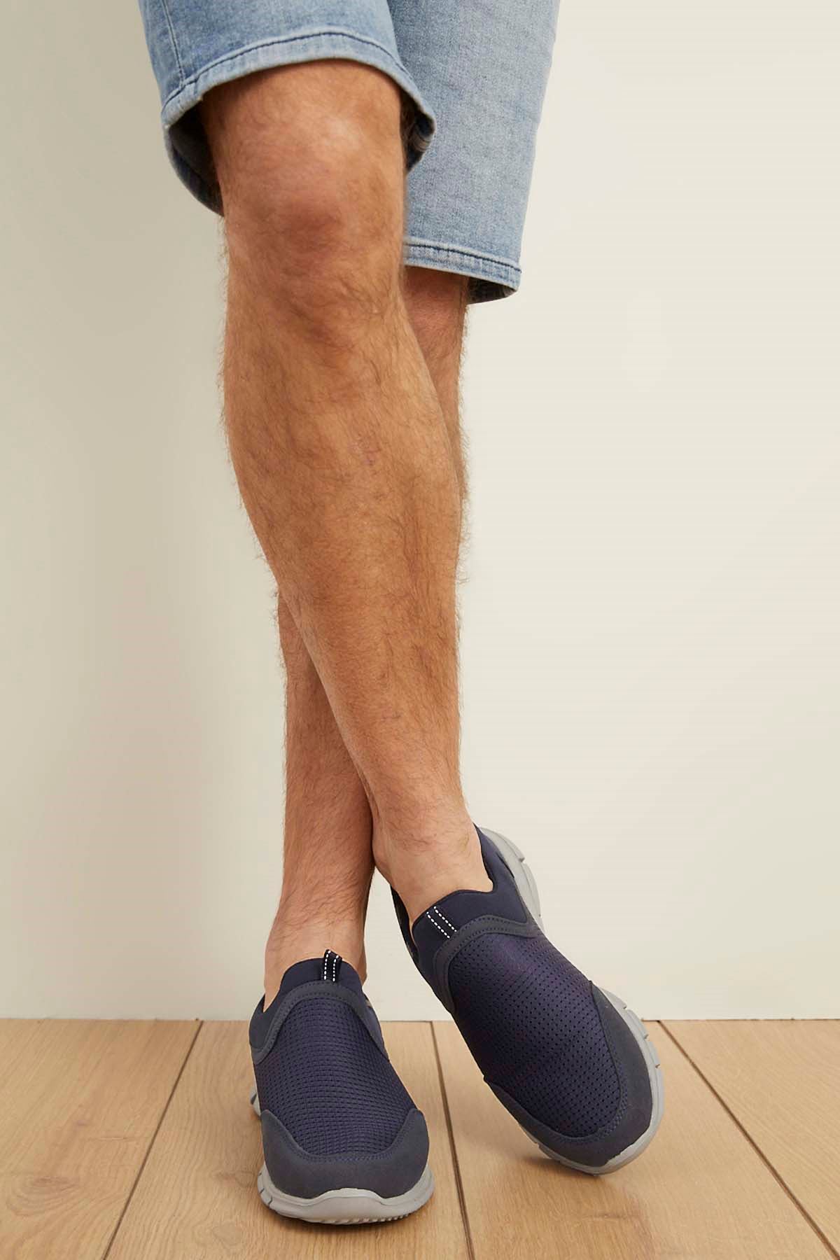 Freemax Unisex  Konforlu Yürüyüş Spor Sneaker Ayakkabı Lacivert Buz