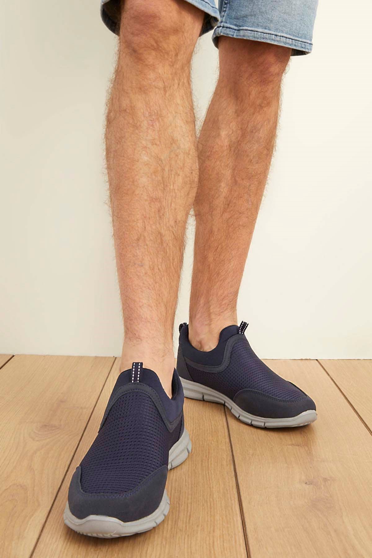 Freemax Unisex  Konforlu Yürüyüş Spor Sneaker Ayakkabı Lacivert Buz