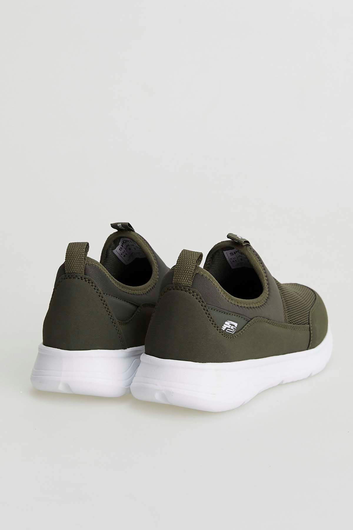 Freemax Unisex  Hafif Esnek Rahat Spor Sneaker Ayakkabı 1612 Haki Beyaz