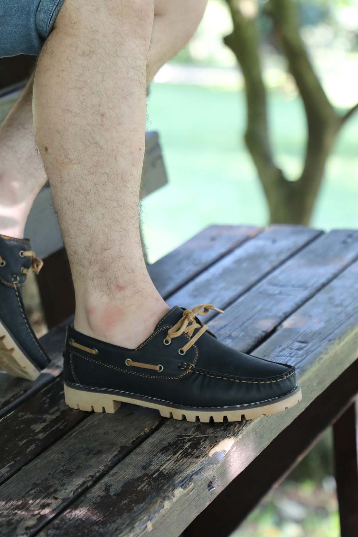 Freemax Erkek Loafer Ayakkabı Ünal ayakkabı 301-2323 Siyah Kum