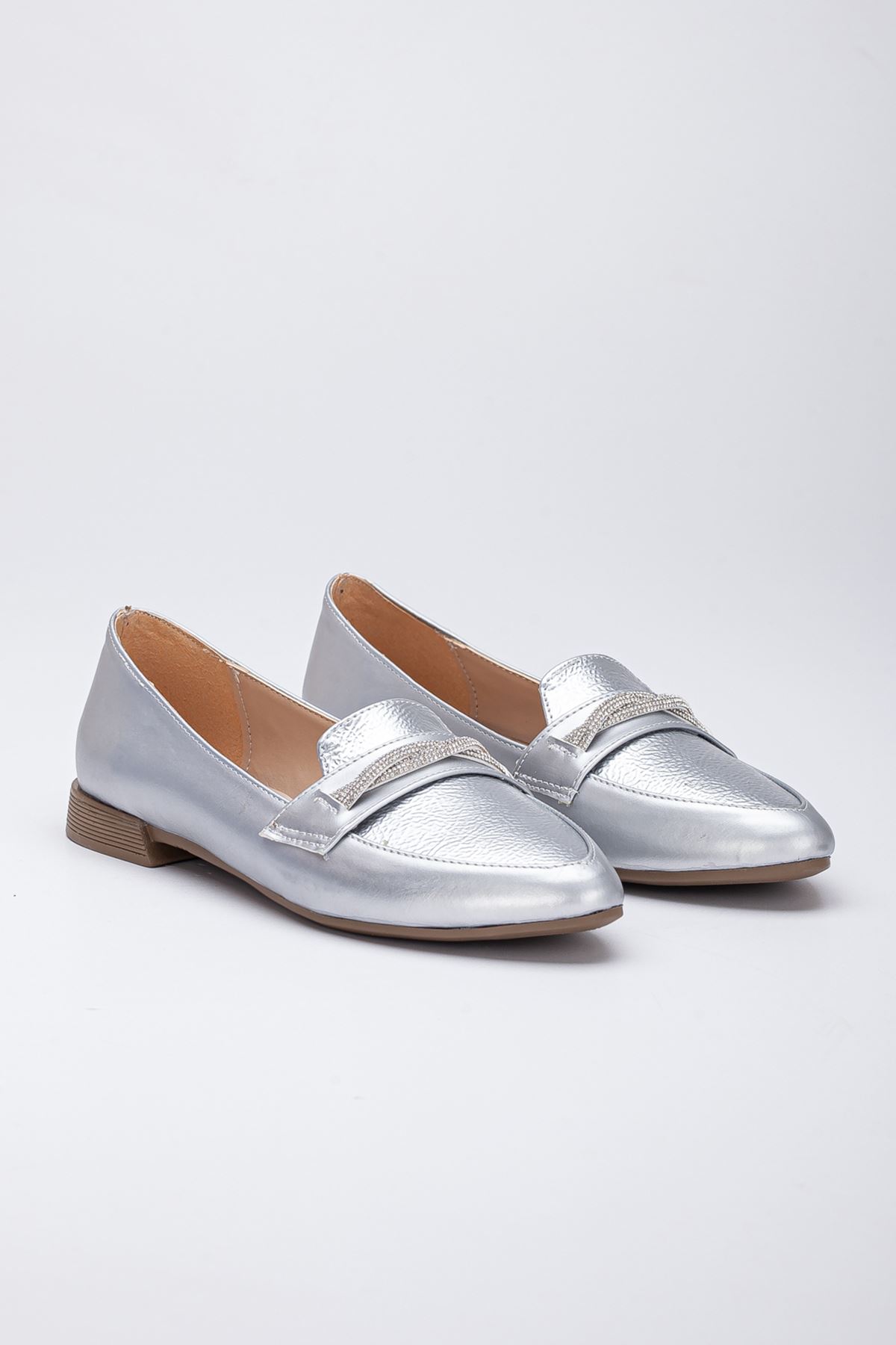 Freemax Kadın Yazlık Rahat Hafif Babet Ayakkabı B04 Gümüş