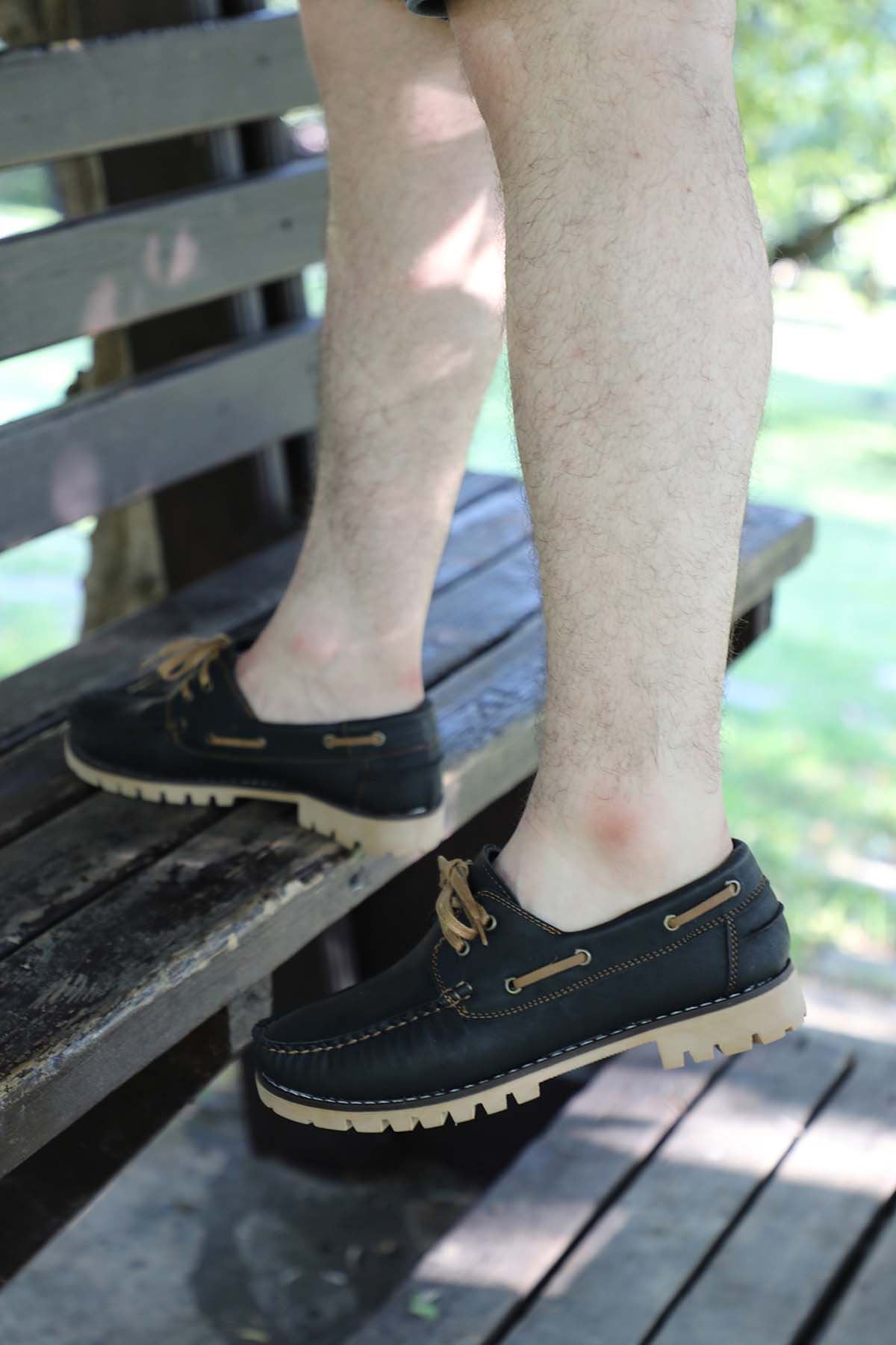 Freemax Erkek Loafer Ayakkabı Ünal ayakkabı 301-2323 Siyah Kum