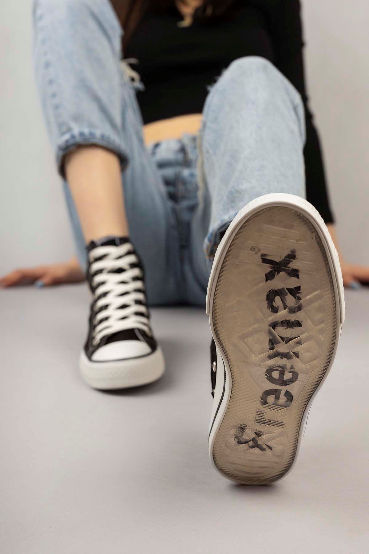 Freemax Kadın Hafif Keten Esnek Taban Spor Sneaker Ayakkab Freemax 4100 Bej