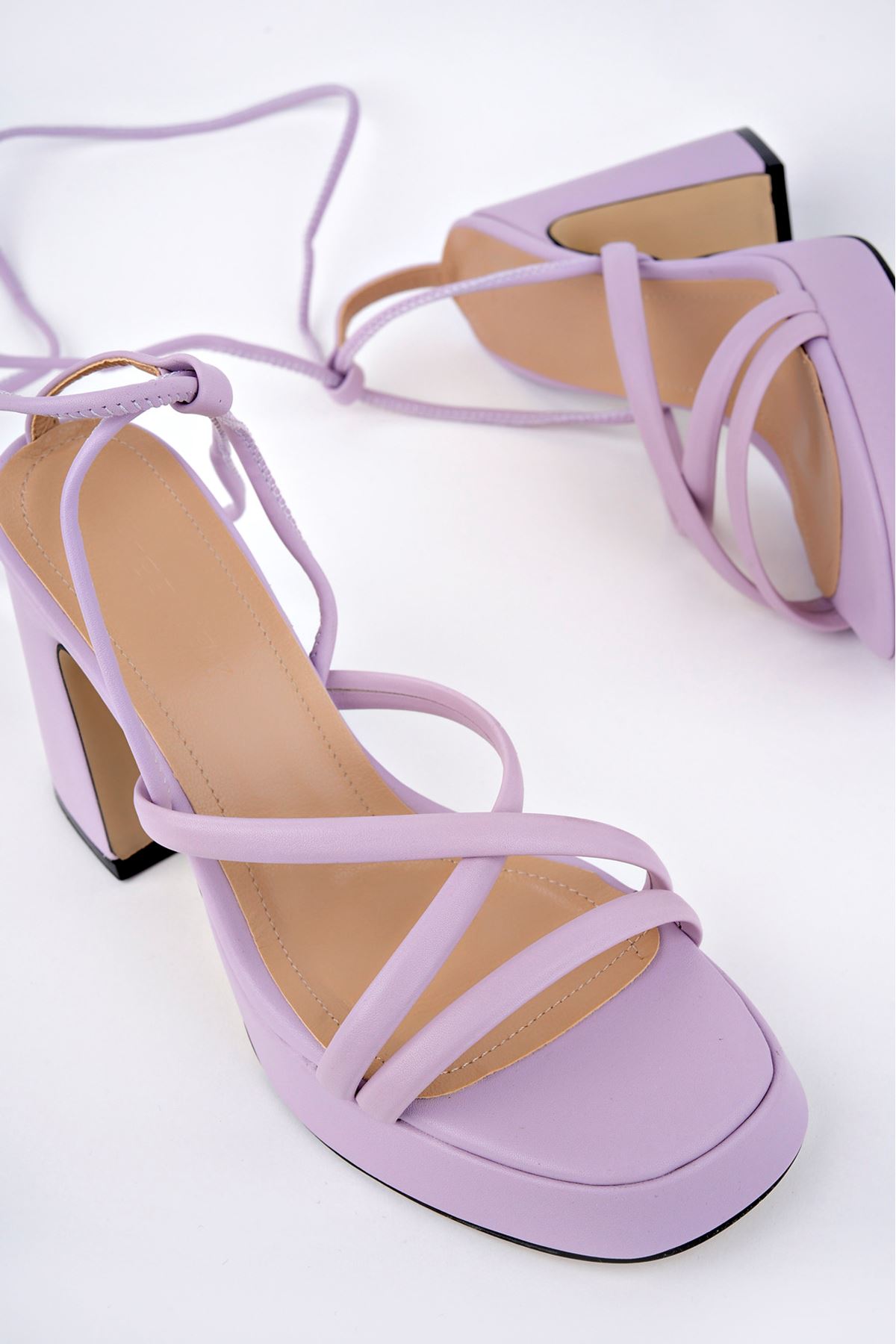 Freemax Kadın Yüksek Klasik 10 cm Topuklu Platform Ayakkabıı Byc 1005 Lila