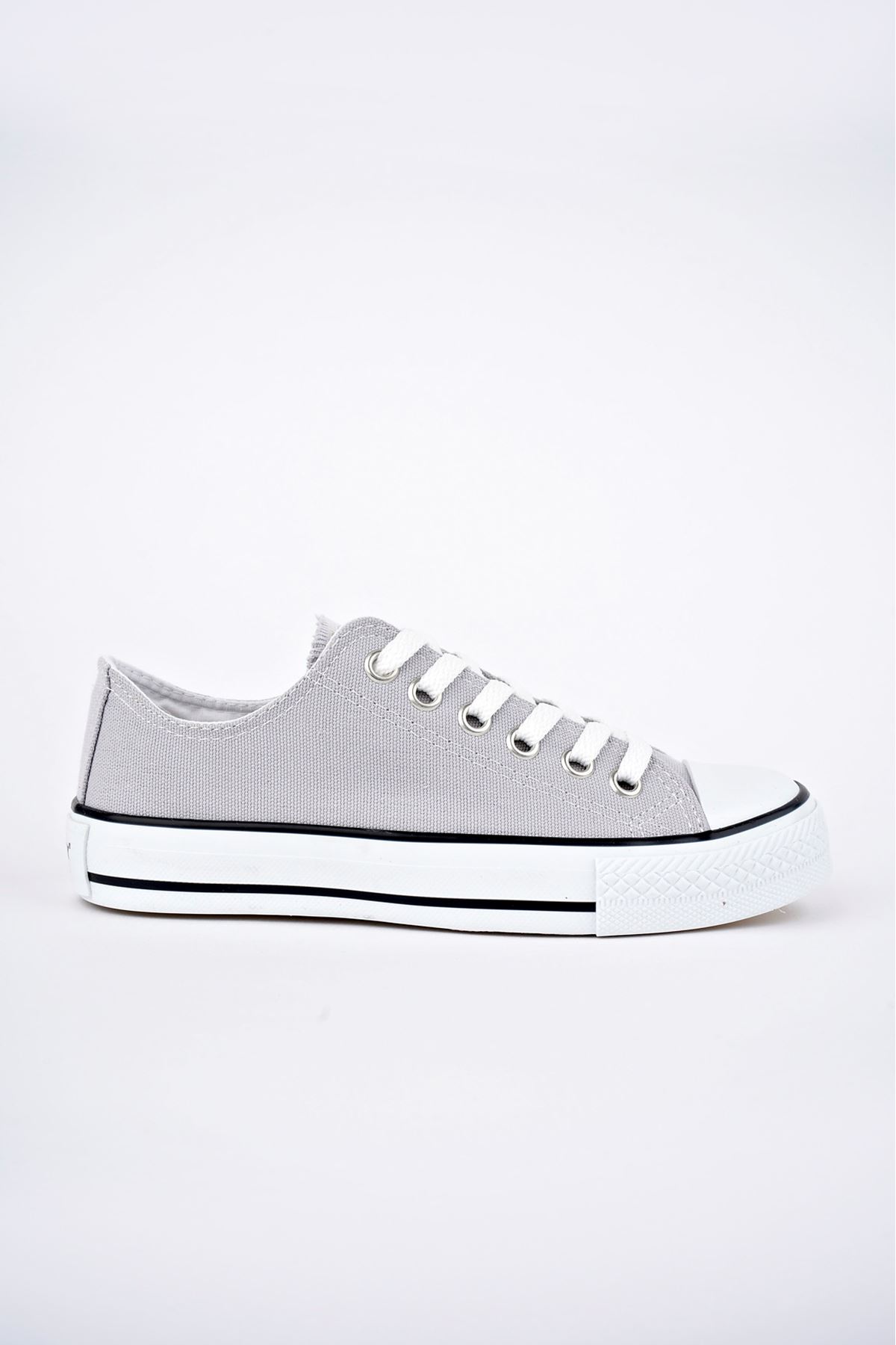 Freemax Kadın Hafif Keten Esnek Taban Spor Sneaker Ayakkab Freemax 4100 Gri