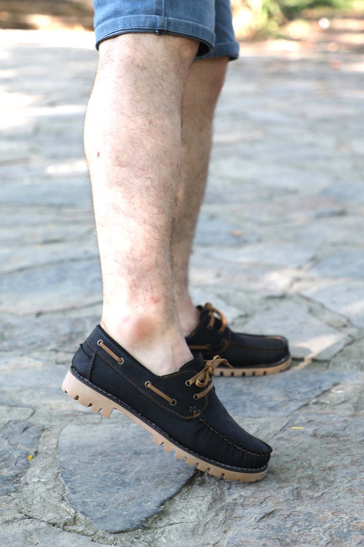 Freemax Erkek Loafer Ayakkabı Ünal ayakkabı 301-2323 Siyah Kum