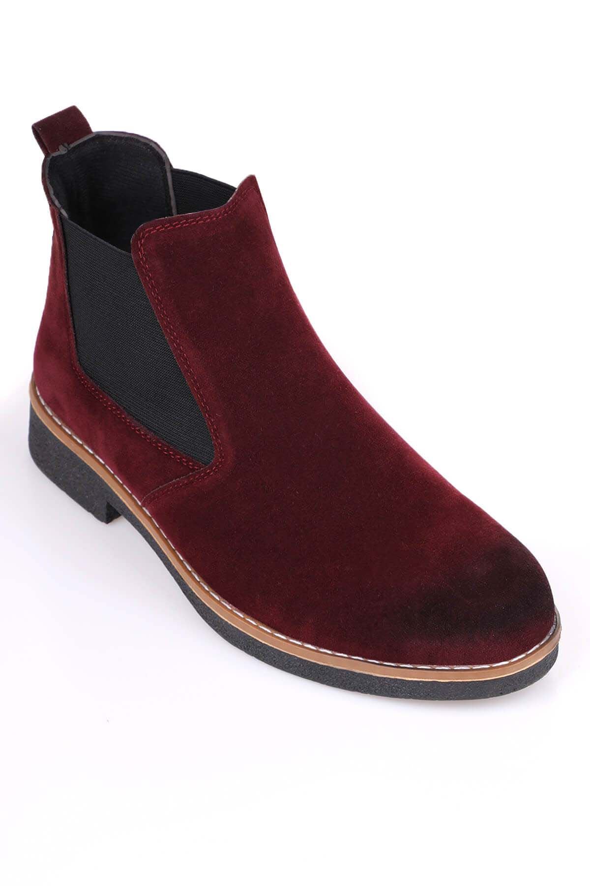 Freemax Unisex Ortopedik iç Tabanlık Suya Dayanıklı Chelsea Bot Garantili ÜrünFreemax.30141 Süet Bordo