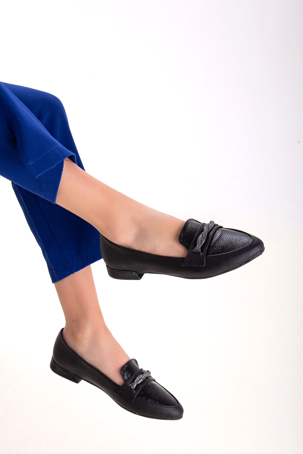 Freemax Kadın Yazlık Rahat Hafif Babet Ayakkabı B04 Siyah