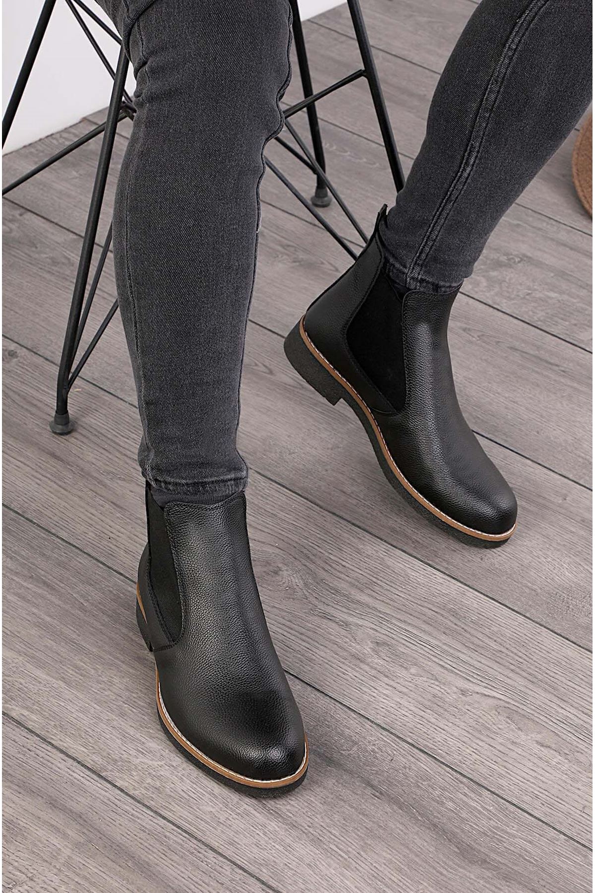 Freemax Unisex Ortopedik iç Tabanlık Suya Dayanıklı Chelsea Bot Garantili ÜrünFreemax.30141 SİYAH