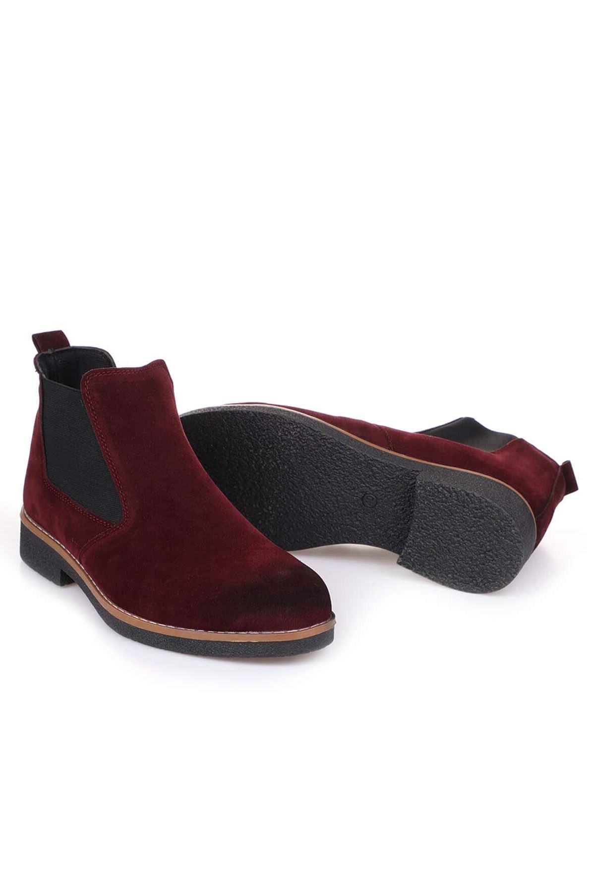 Freemax Unisex Ortopedik iç Tabanlık Suya Dayanıklı Chelsea Bot Garantili ÜrünFreemax.30141 Süet Bordo