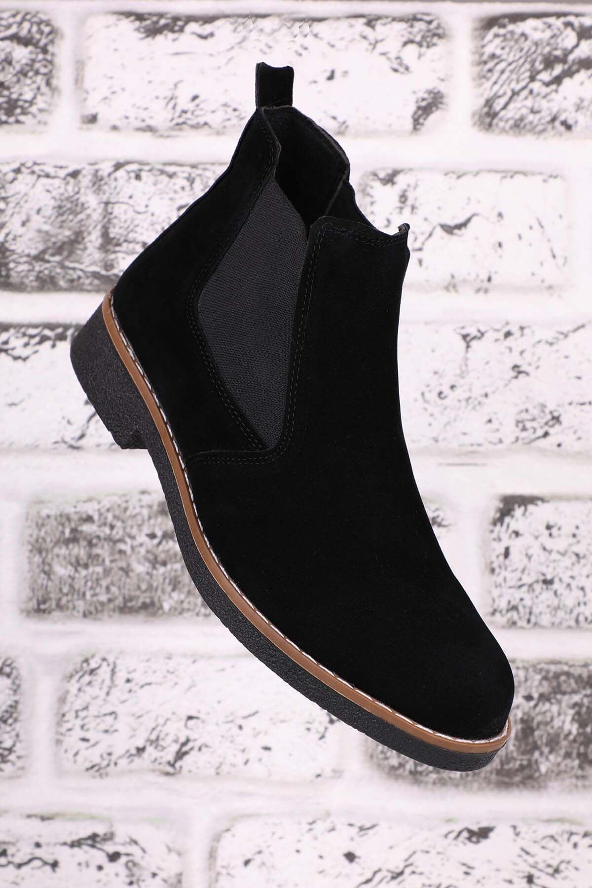 Freemax Unisex Ortopedik iç Tabanlık Suya Dayanıklı Chelsea Bot Garantili ÜrünFreemax.30141 SÜET SİYAH