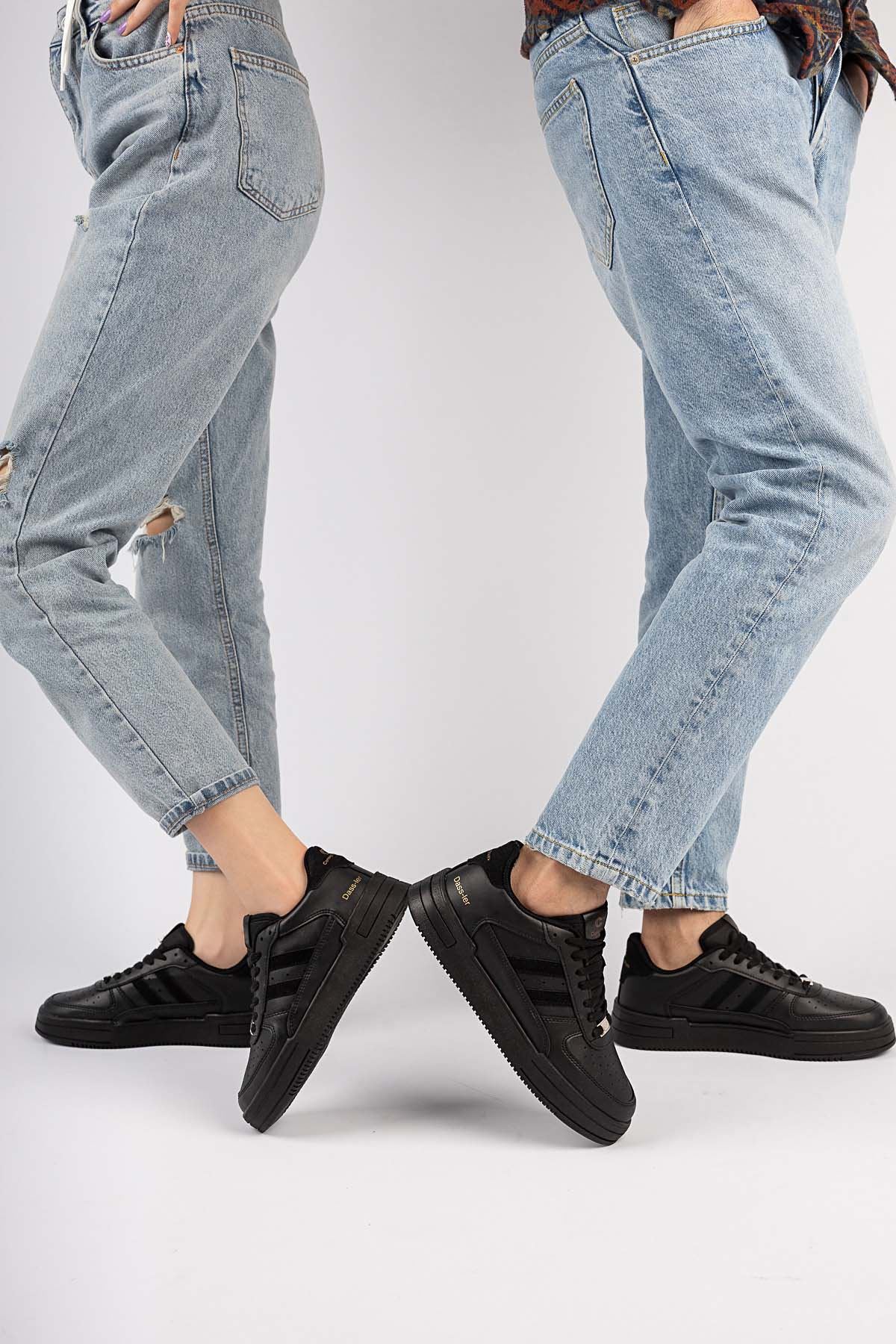 Freemax Unisex Garantili  Hafif Esnek Sağlam Sneaker Spor Ayakkabı Siyah Siyah