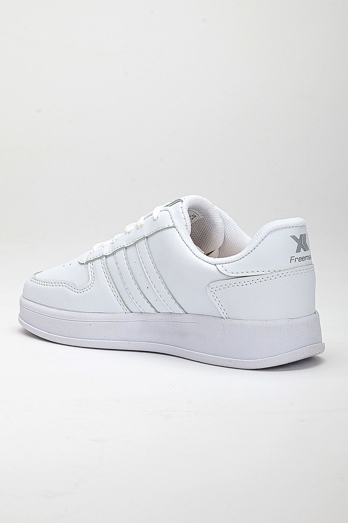 Freemax Unisex Garantili  İç Tabanlık Hafif Esnek Sağlam Sneaker Spor Ayakkabı 2023.178 BEYAZ BEYAZ