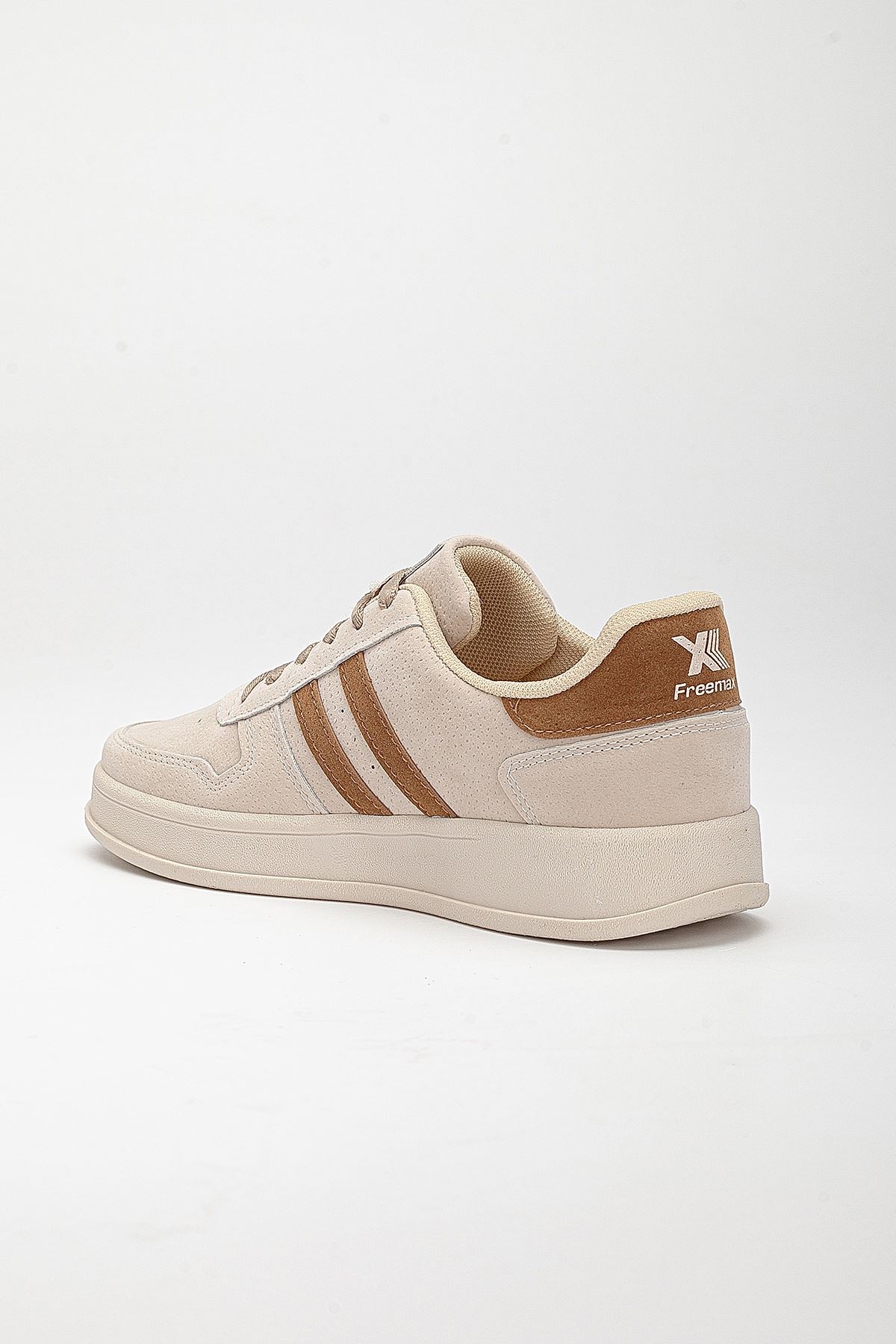 Freemax Unisex Garantili  İç Tabanlık Hafif Esnek Sağlam Sneaker Spor Ayakkabı 2023.178 Bej Kahve