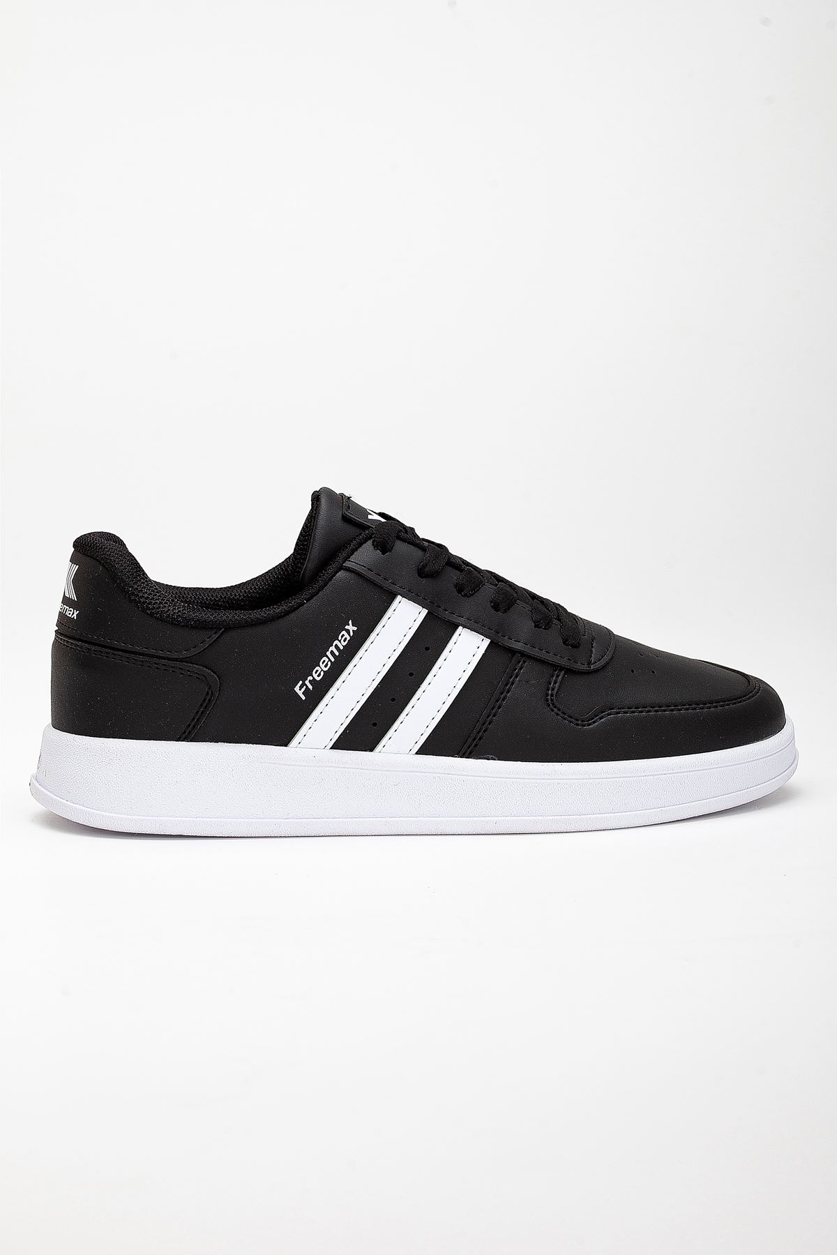 Freemax Unisex Garantili  İç Tabanlık Hafif Esnek Sağlam Sneaker Spor Ayakkabı 2023.178 Siyah Beyaz