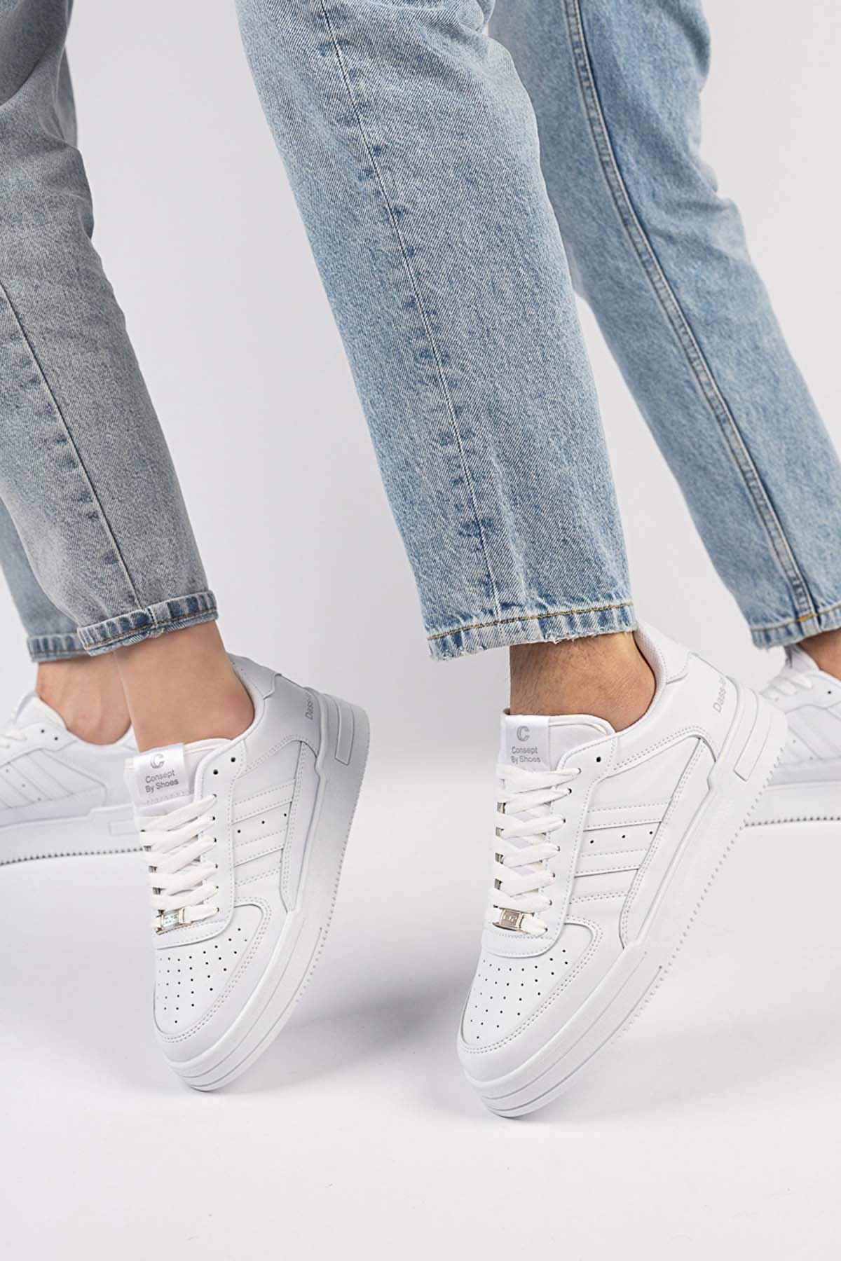 Freemax Unisex Garantili  Hafif Esnek Sağlam Sneaker Spor Ayakkabı BEYAZ BEYAZ