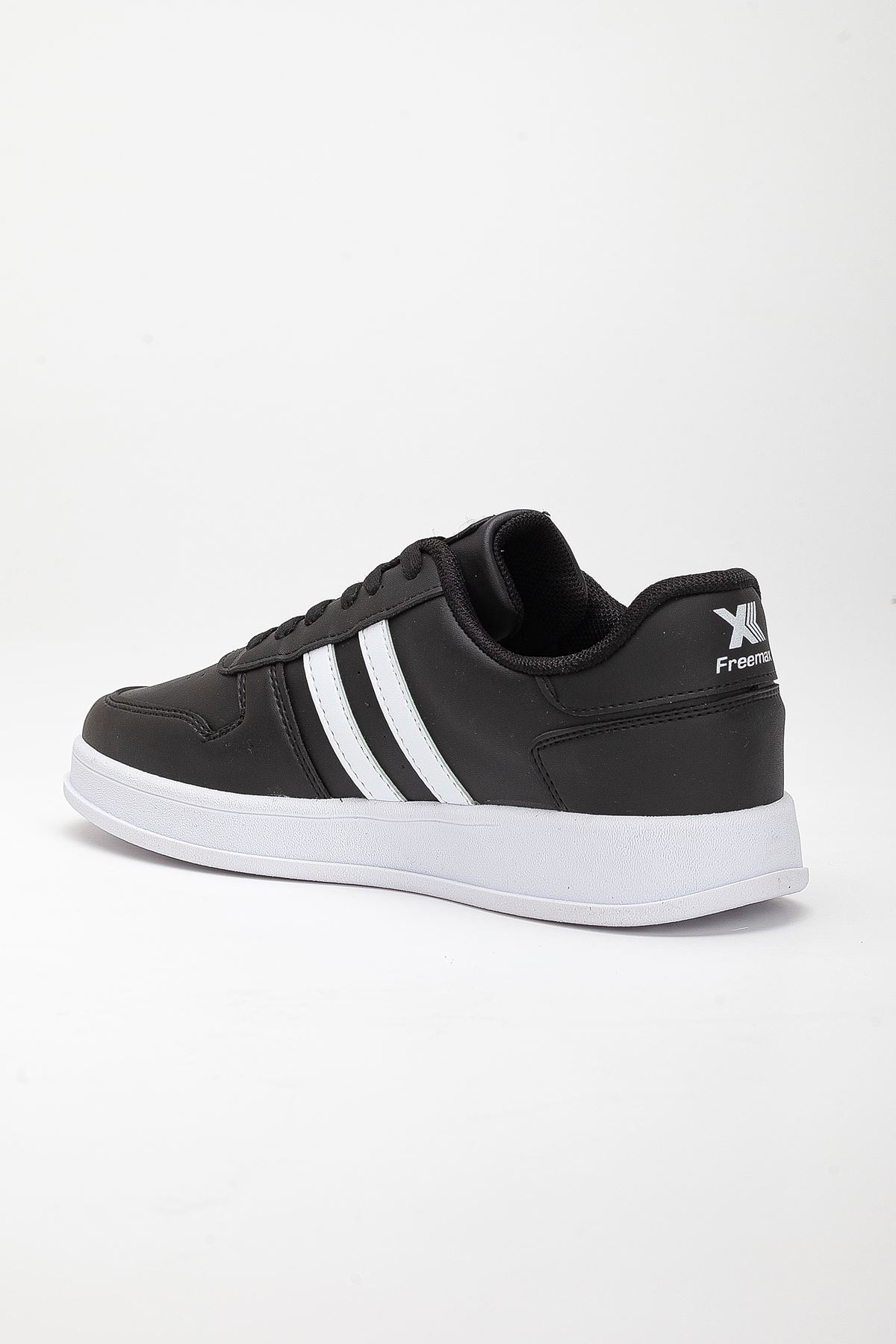 Freemax Unisex Garantili  İç Tabanlık Hafif Esnek Sağlam Sneaker Spor Ayakkabı 2023.178 Siyah Beyaz