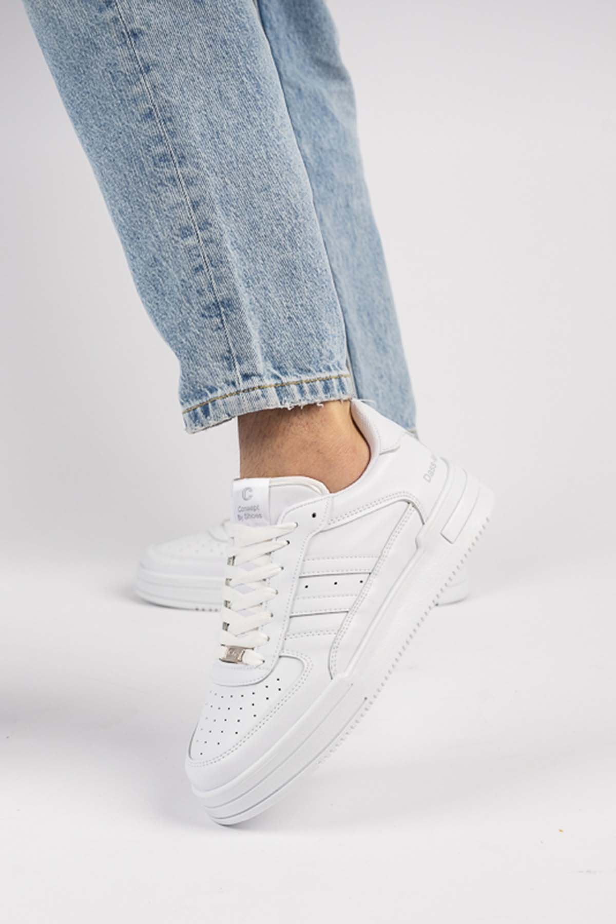 Freemax Unisex Garantili  Hafif Esnek Sağlam Sneaker Spor Ayakkabı BEYAZ BEYAZ