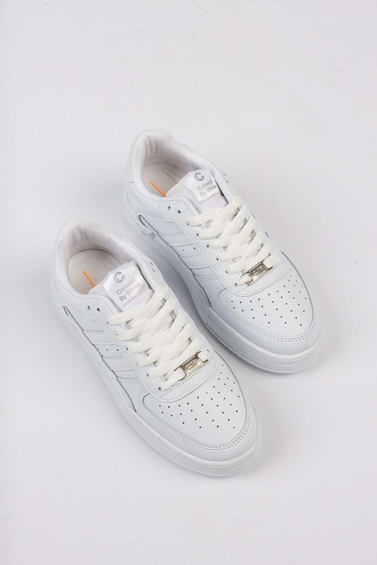 Freemax Unisex Garantili  Hafif Esnek Sağlam Sneaker Spor Ayakkabı BEYAZ BEYAZ