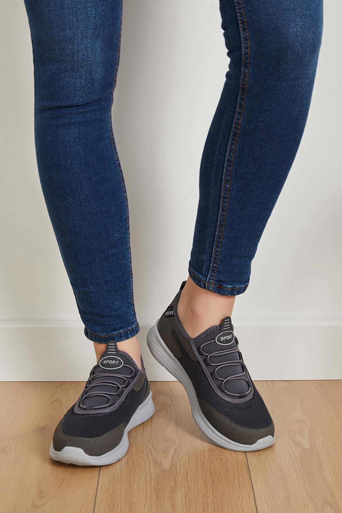 Freemax Unisex  Yürüyüş Spor Sneaker Ayakkabı FREEMAX101-21221 Füme Buz