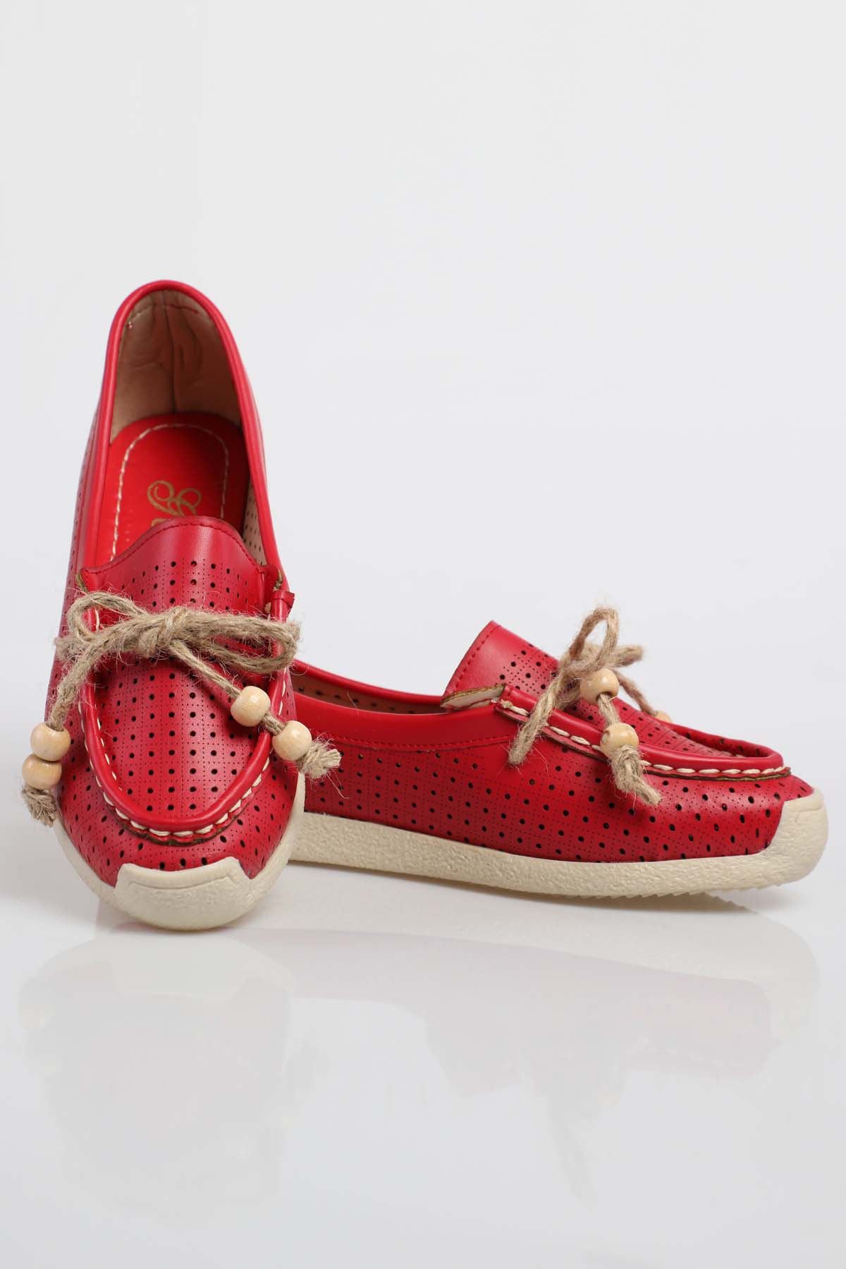 Freemax Kadın Günlük Yazlık Babet KIRMIZI