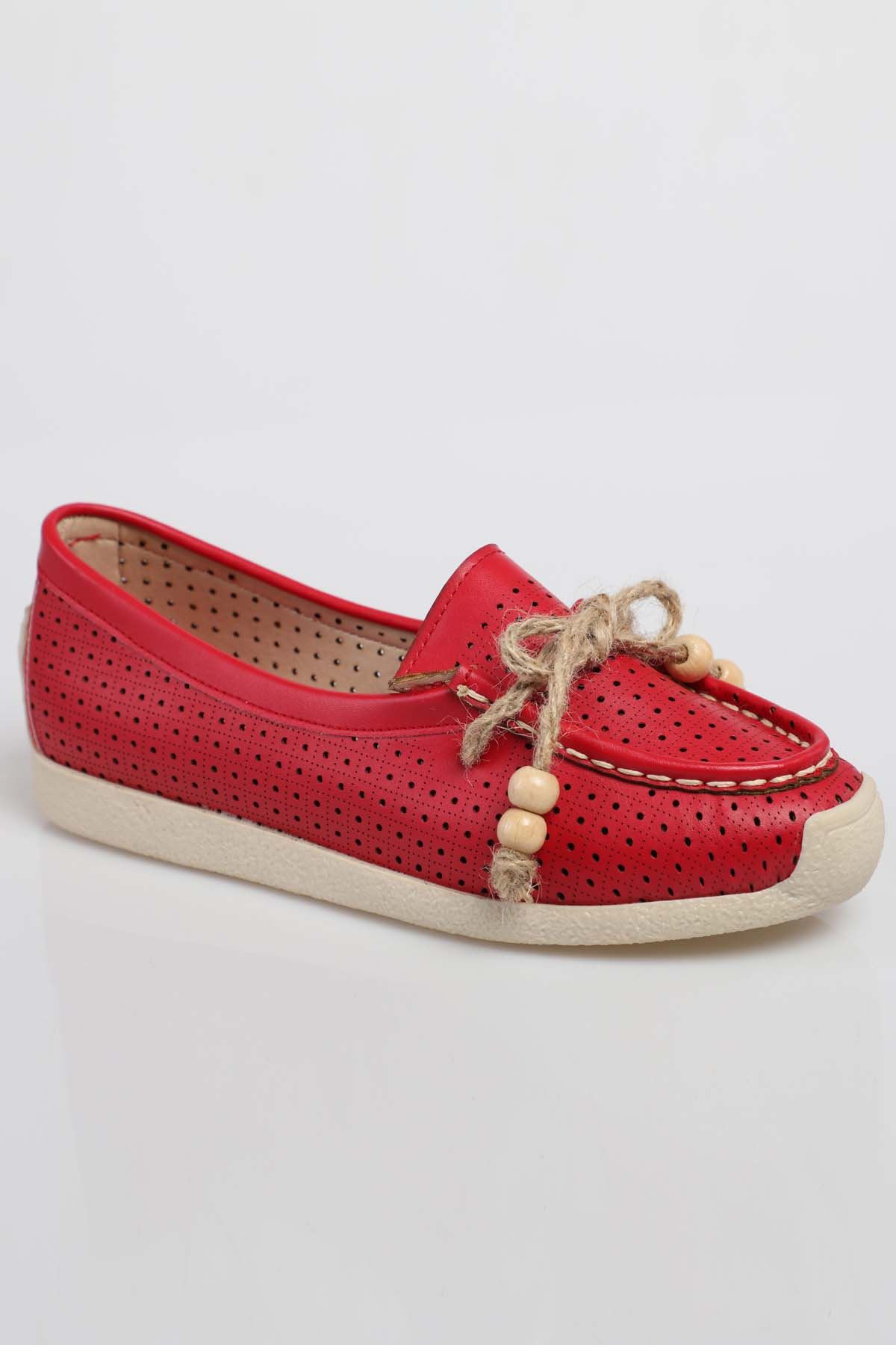 Freemax Kadın Günlük Yazlık Babet KIRMIZI