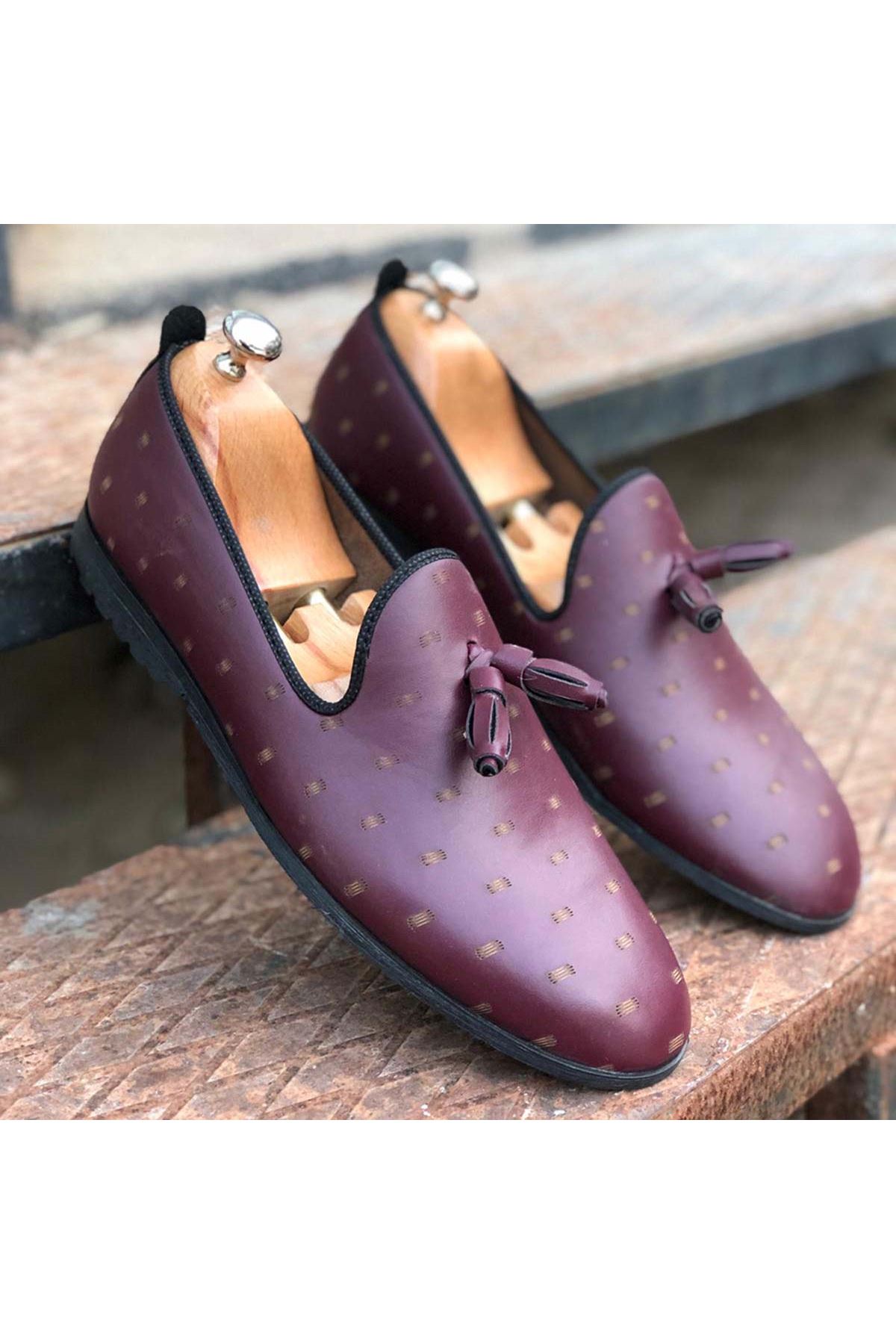 Freemax Oxford Erkek Ayakkabı BORDO TABA