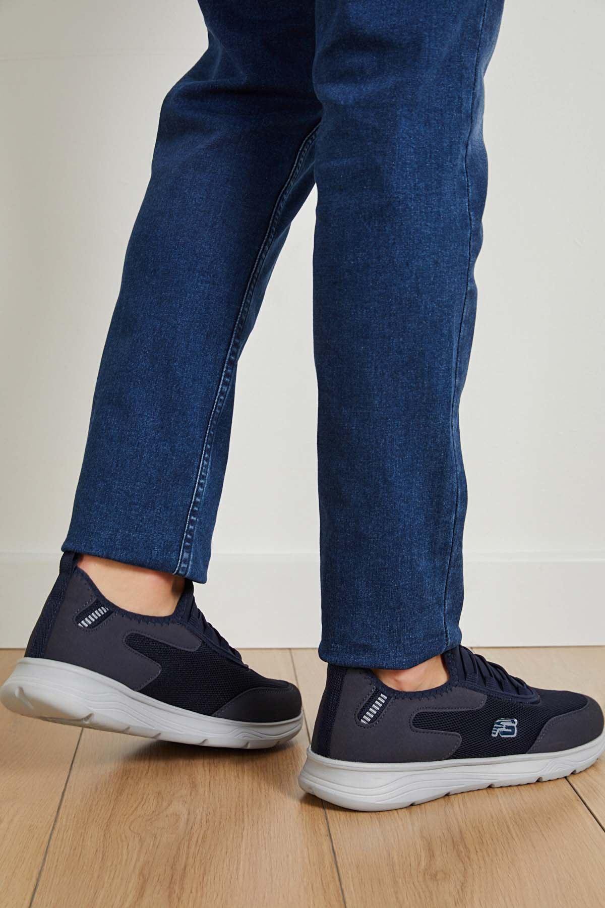 Freemax Unisex  Yürüyüş Spor Sneaker Ayakkabı FREEMAX101-21221 Lacivert Buz