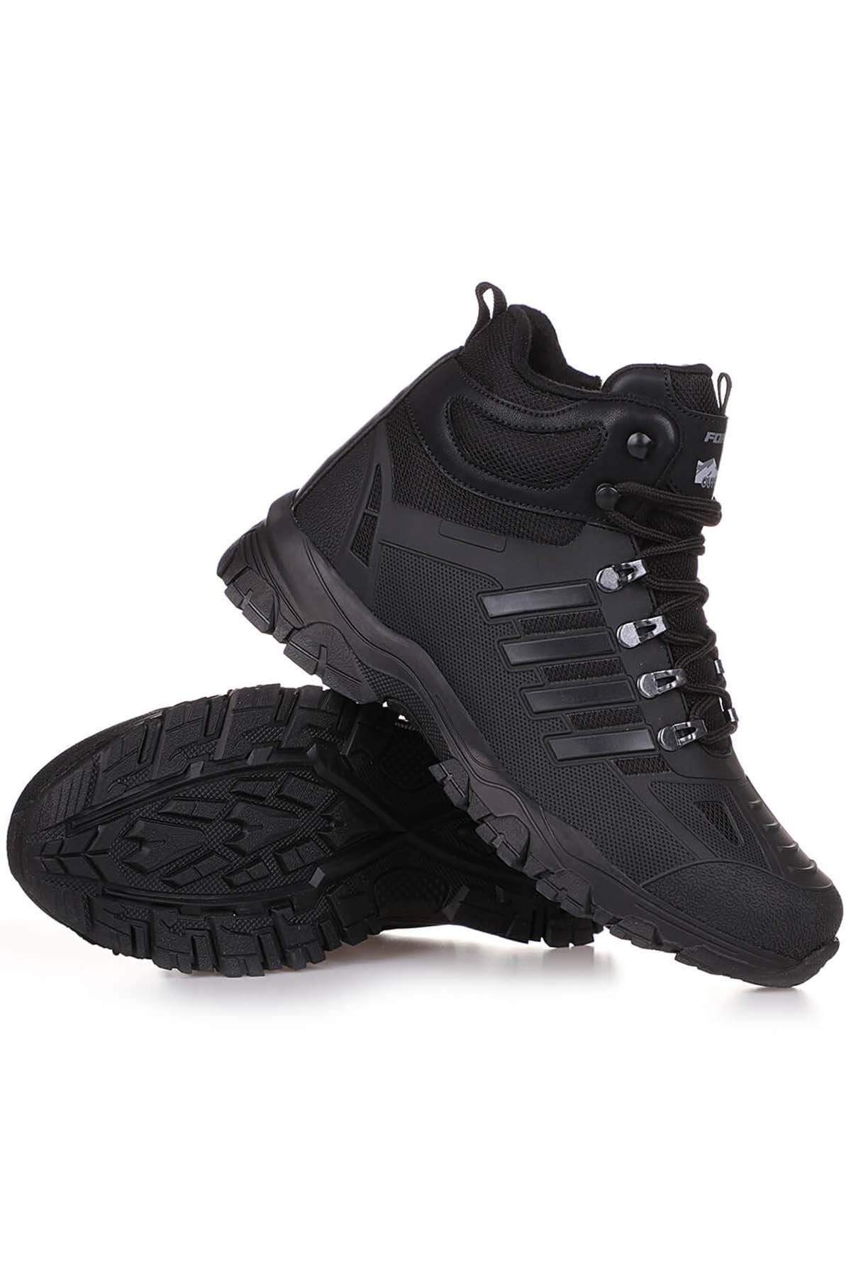 Freemax Su Geçirmez Kauçuk Kaplama Esnek Termo Taban Kışlık Bot SİYAH