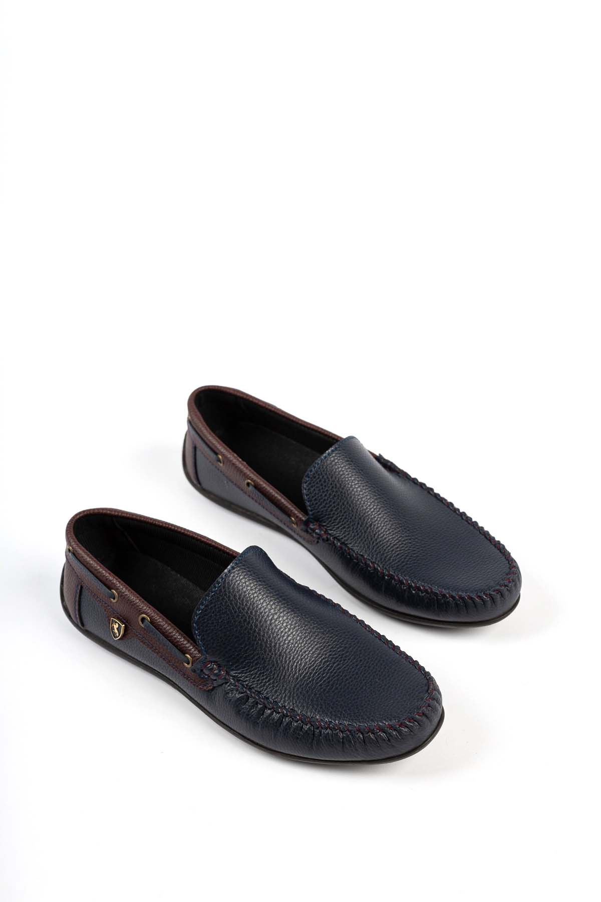 Freemax Erkek Rog Loafer Ayakkabı Rog.227 LACİVERT BORDO