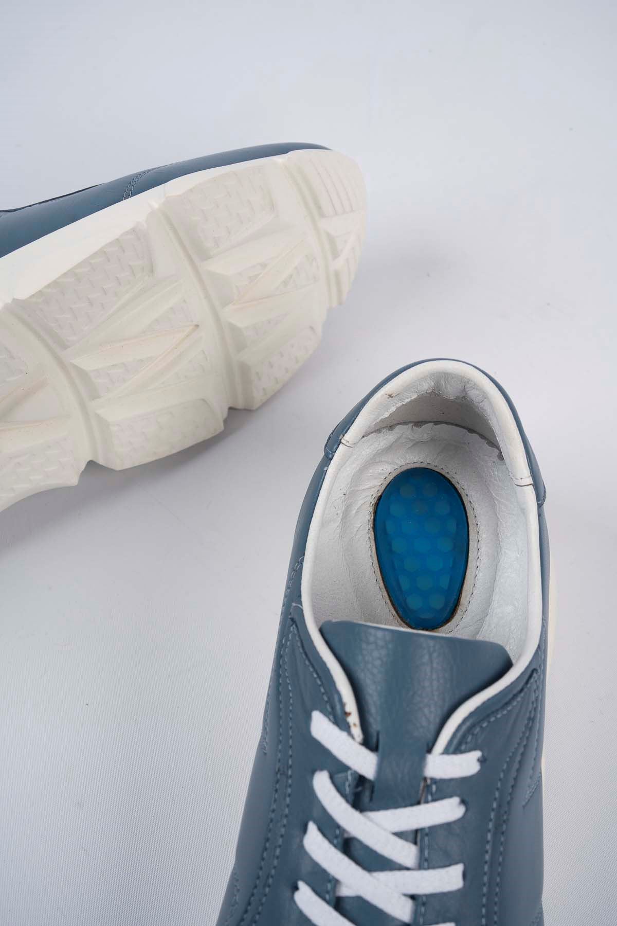 Freemax Erkek İç Dış Hakiki Deri Eva  Jel İç Taban Spor Sneaker Ayakkabı LSNS.HD 355 Mavi