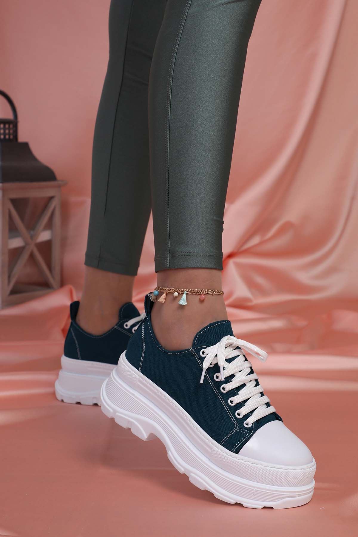 Freemax Kadın  Sneaker Spor Ayakkabı PETROL