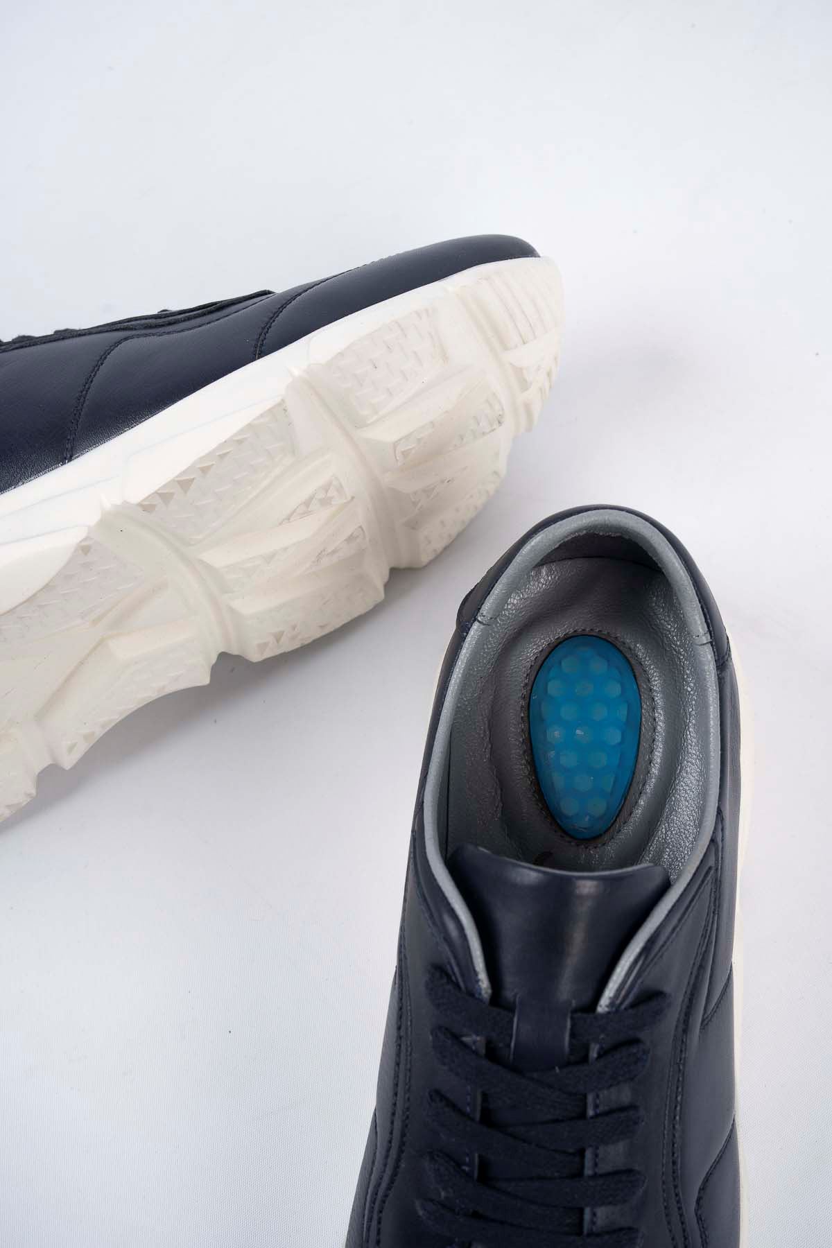 Freemax Erkek İç Dış Hakiki Deri Eva  Jel İç Taban Spor Sneaker Ayakkabı LSNS.HD 355 Lacivert