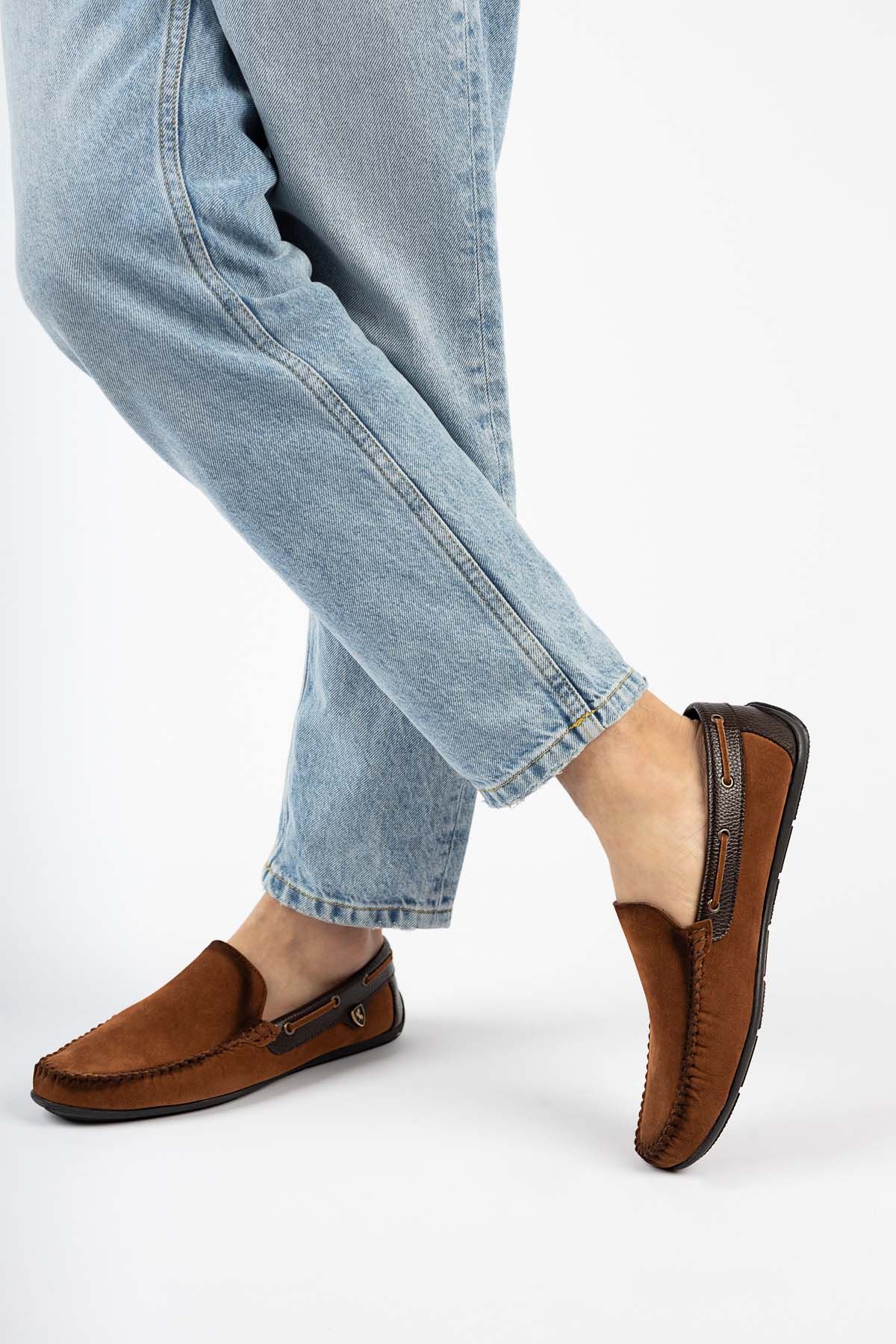 Freemax Erkek Rog Loafer Ayakkabı Rog.227 SÜET TABA KAHVE