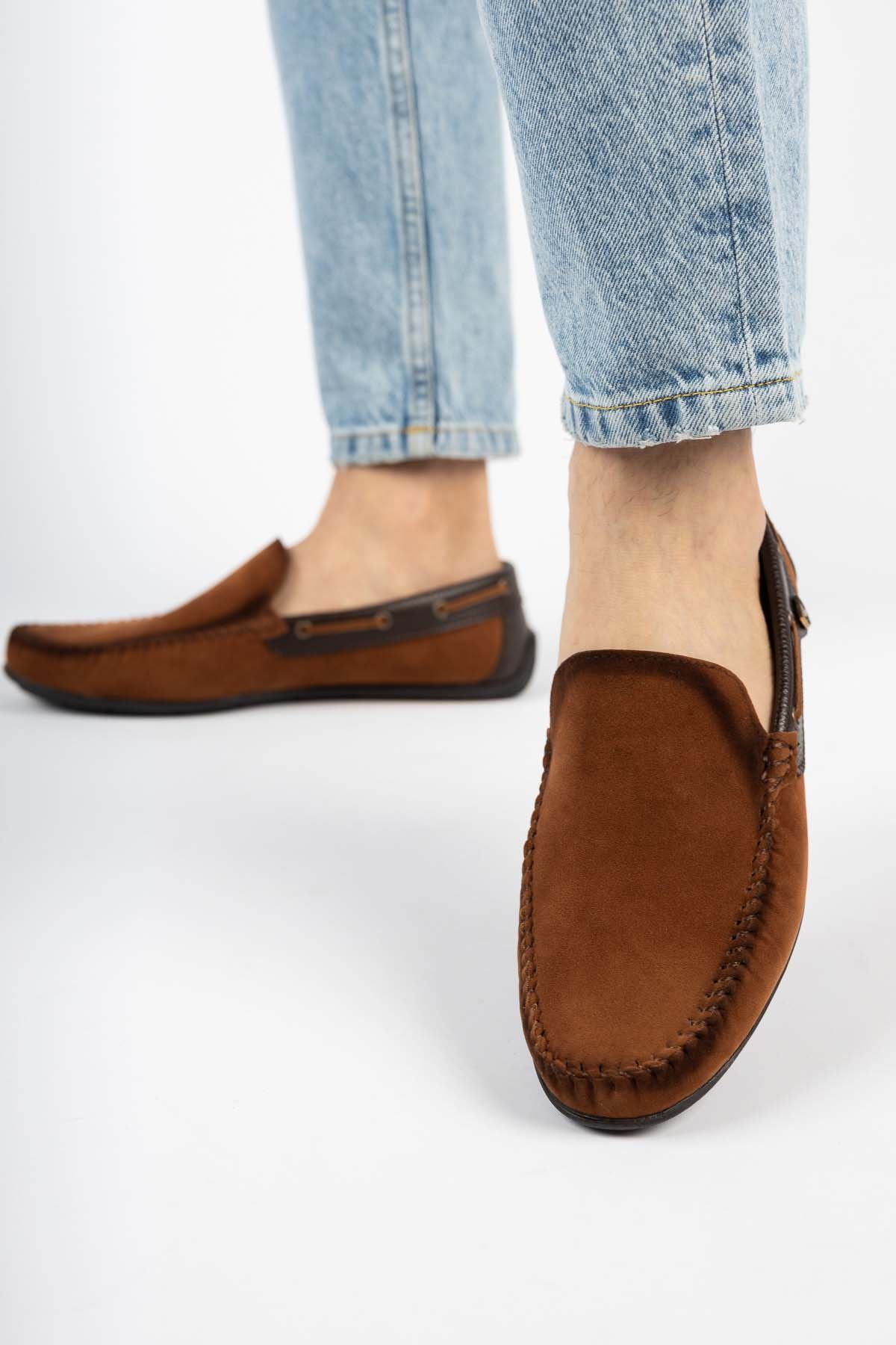 Freemax Erkek Rog Loafer Ayakkabı Rog.227 SÜET TABA KAHVE