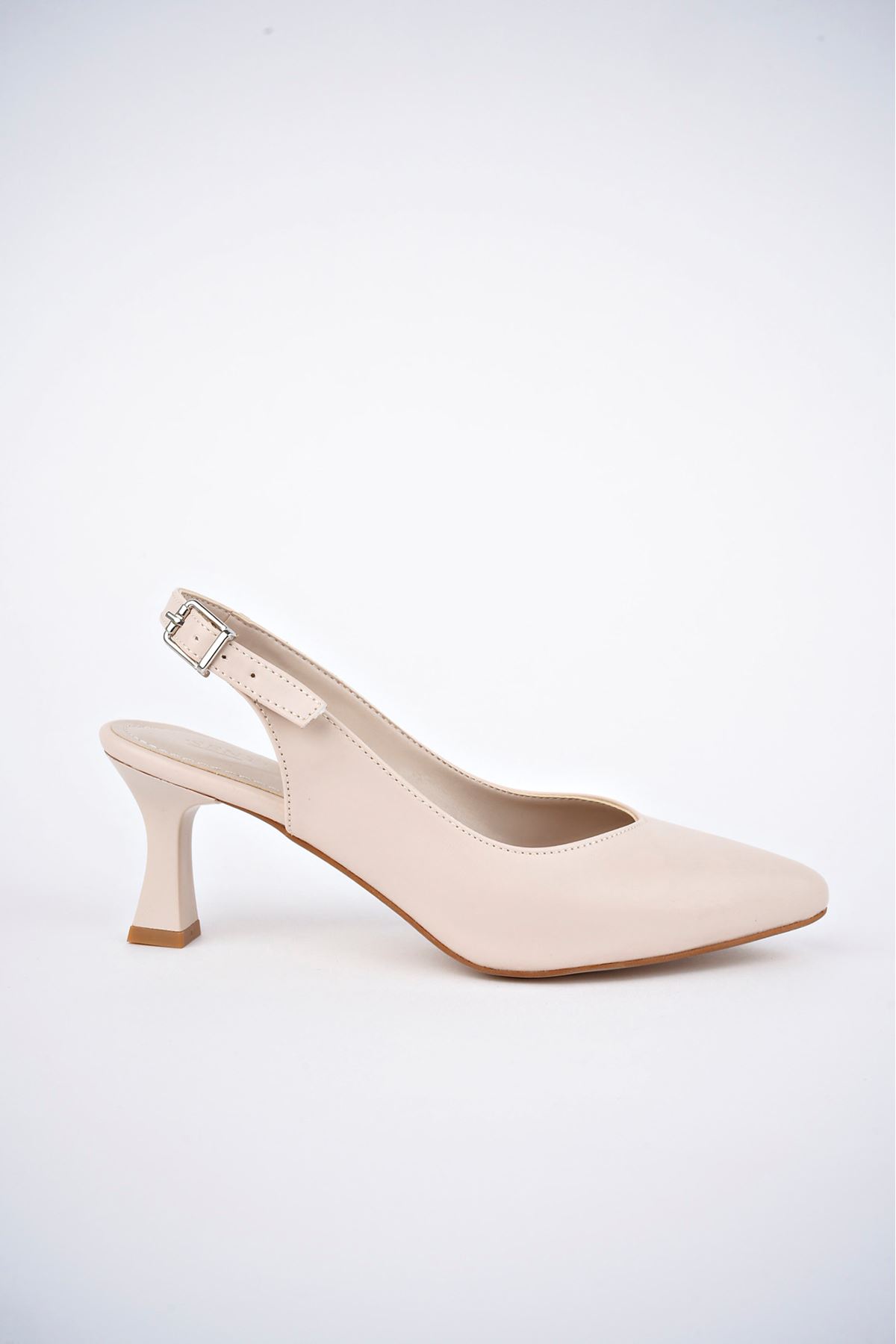 Freemax Kadın 7 cm Topuklu Stiletto Kadın Ayakkabı Snr 060 Ten