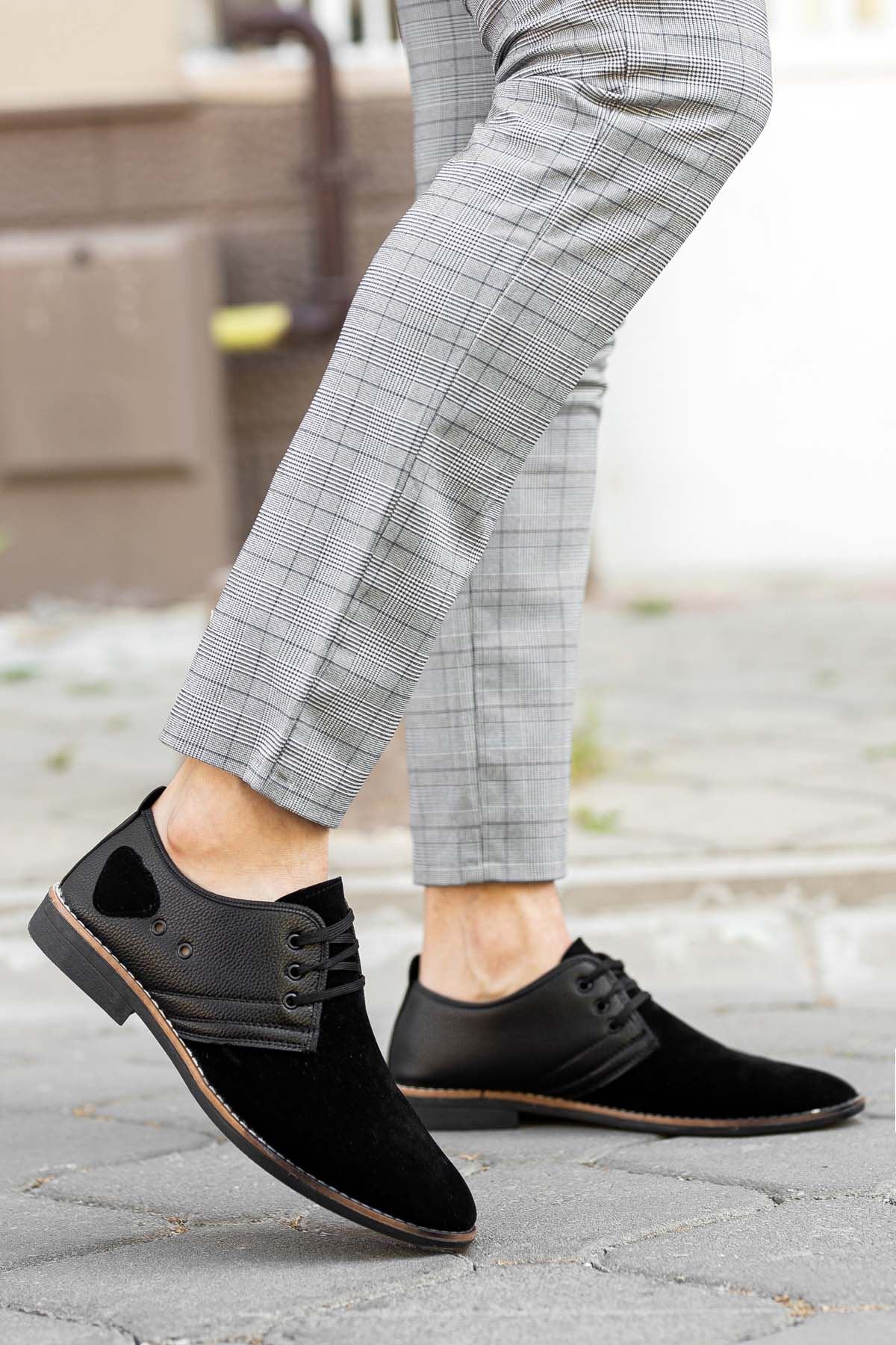 Freemax Erkek Oxford Yumuşak  Hafif Erkek Ayakkabı Rok 240 Süet Siyah