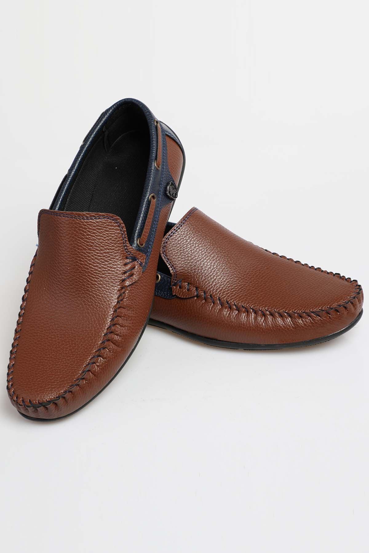 Freemax Erkek Rog Loafer Ayakkabı Rog.227 Taba Lacivert